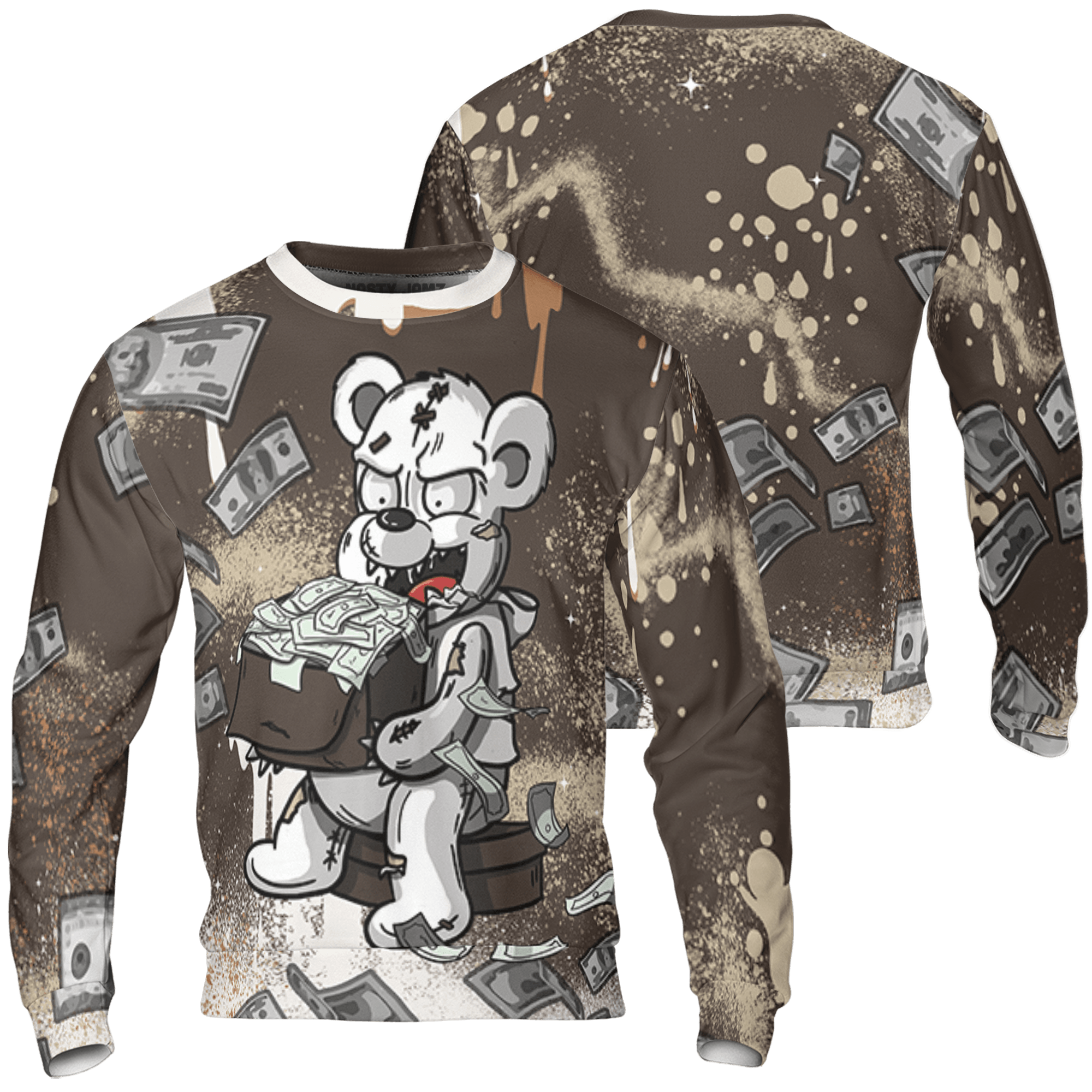 Jumpman Jack Sweatshirt Match Cash Money 3D All-Over Print Splash Paint - NastyJamz
