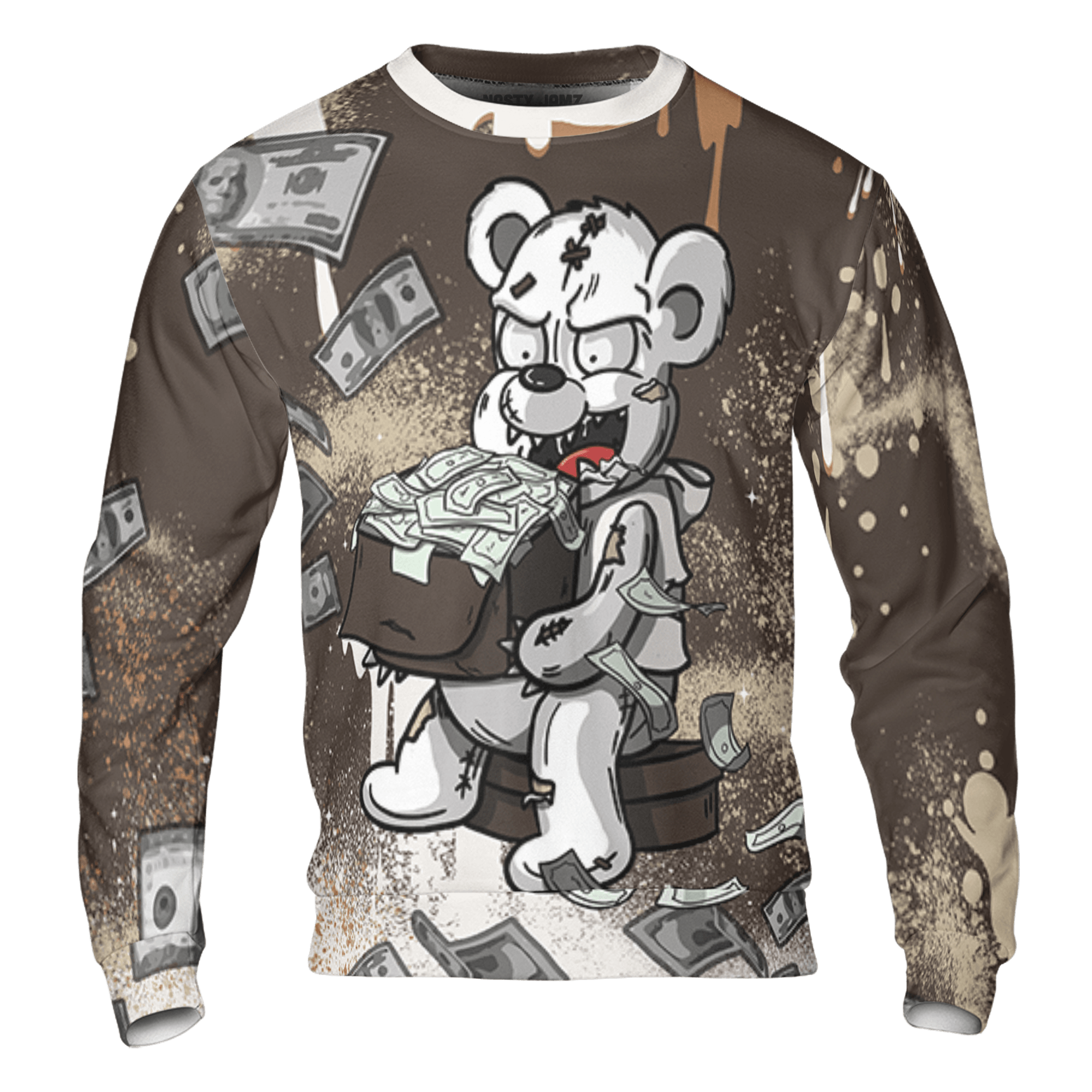 Jumpman Jack Sweatshirt Match Cash Money 3D All-Over Print Splash Paint - NastyJamz