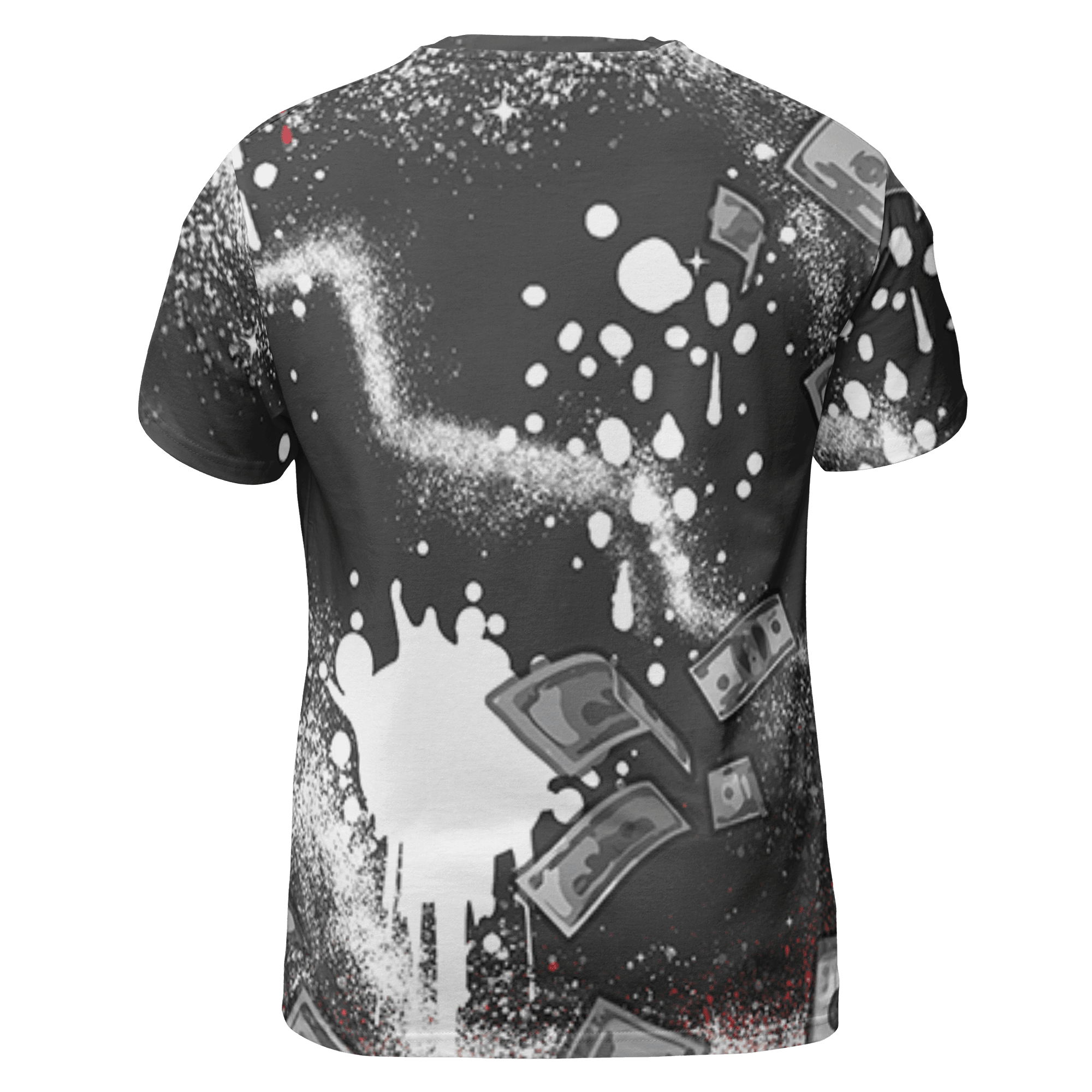 Spizike Low Bred T Shirt Match Cash Money 3D All-Over Print Splash Paint - NastyJamz
