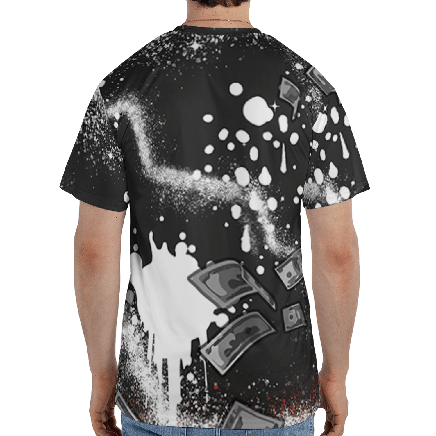 Spizike Low Bred T Shirt Match Cash Money 3D All-Over Print Splash Paint - NastyJamz