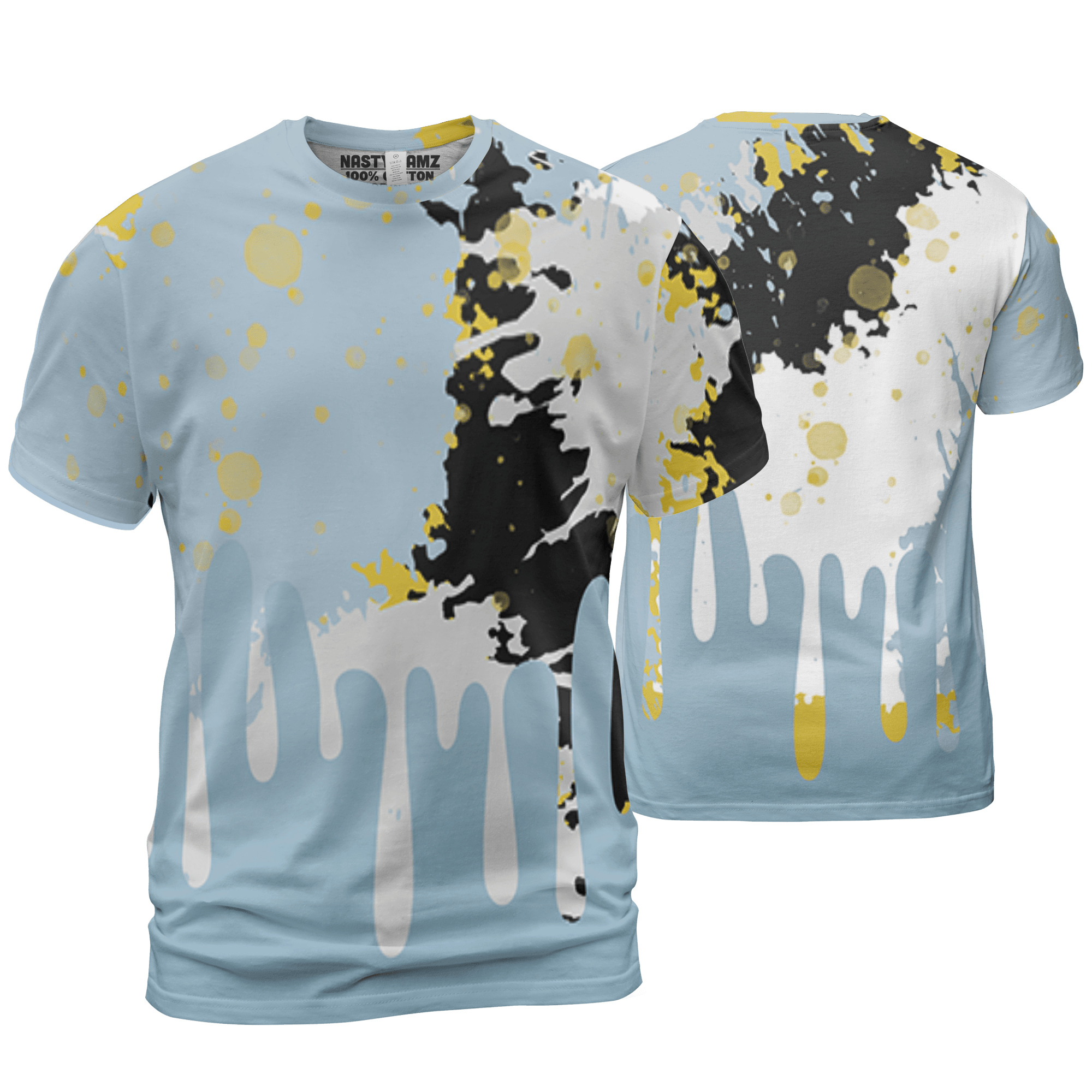 Blue Grey 13s T Shirt Match Colorful 3D All-Over Print Art - NastyJamz