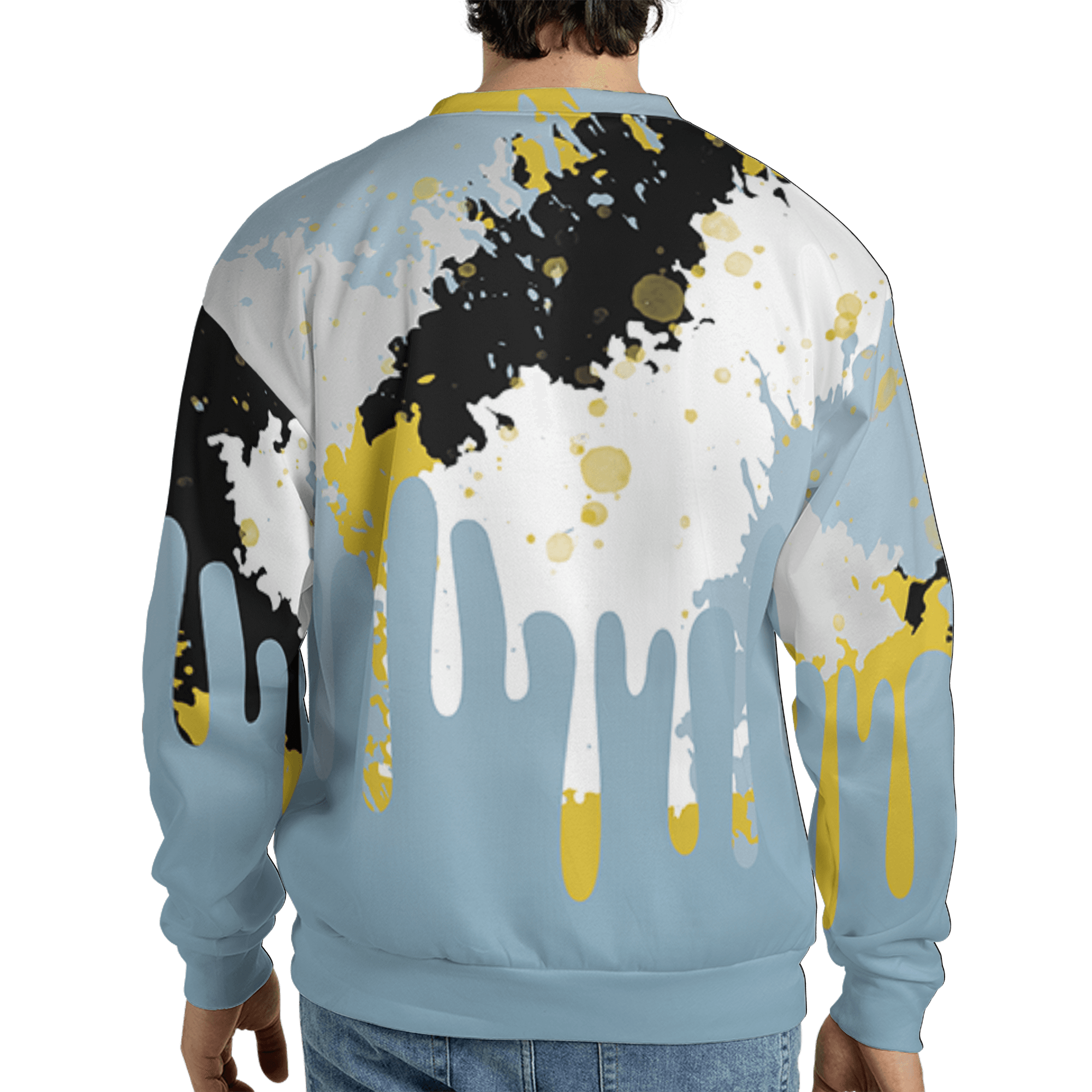Blue Grey 13s Sweatshirt Match Colorful 3D All-Over Print Art - NastyJamz