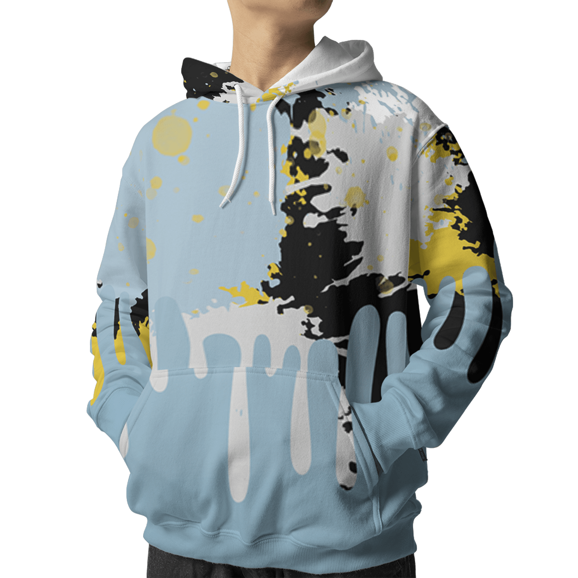 Blue Grey 13s Hoodie Match Colorful 3D All-Over Print Art - NastyJamz