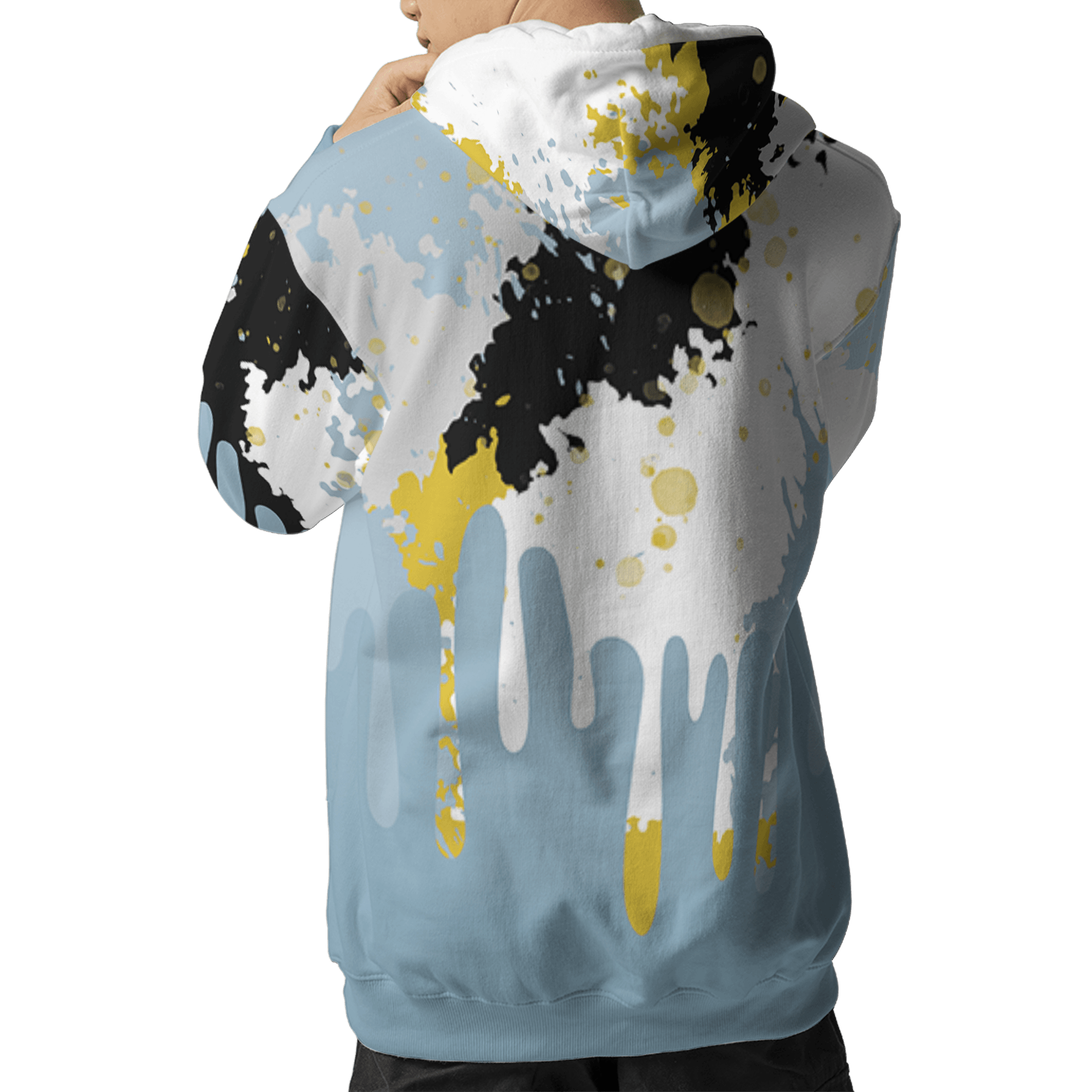 Blue Grey 13s Hoodie Match Colorful 3D All-Over Print Art - NastyJamz