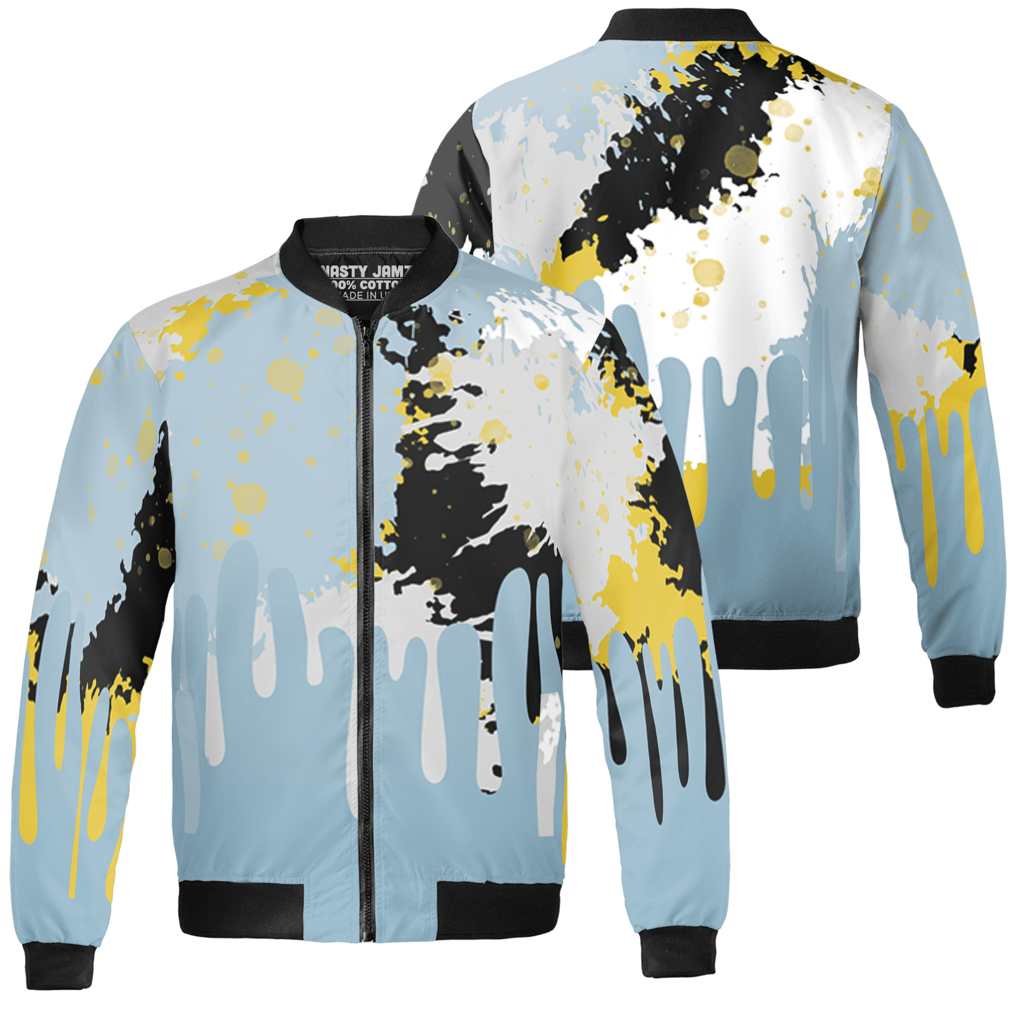 Blue Grey 13s Jacket Match Colorful 3D All-Over Print Art - NastyJamz