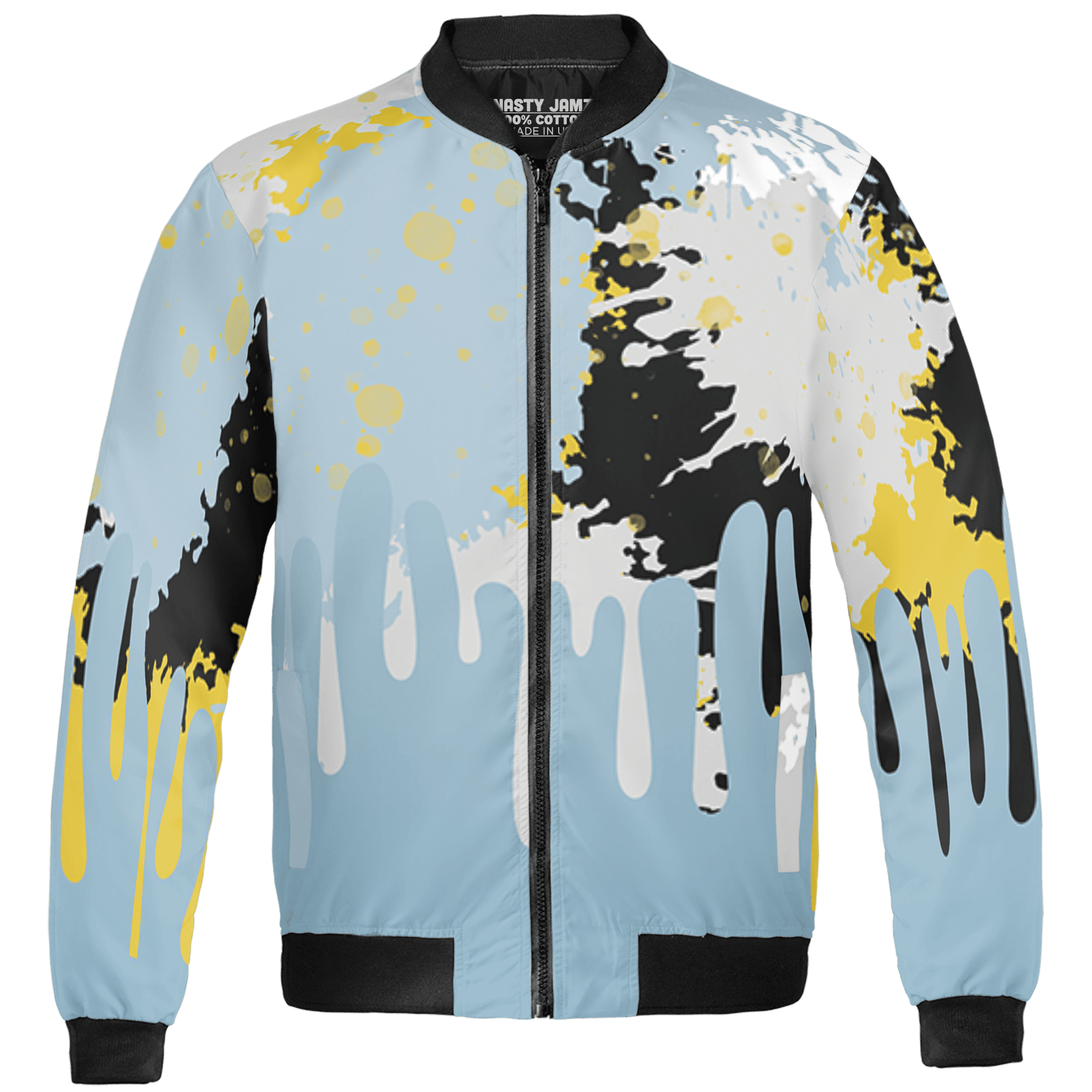 Blue Grey 13s Jacket Match Colorful 3D All-Over Print Art - NastyJamz