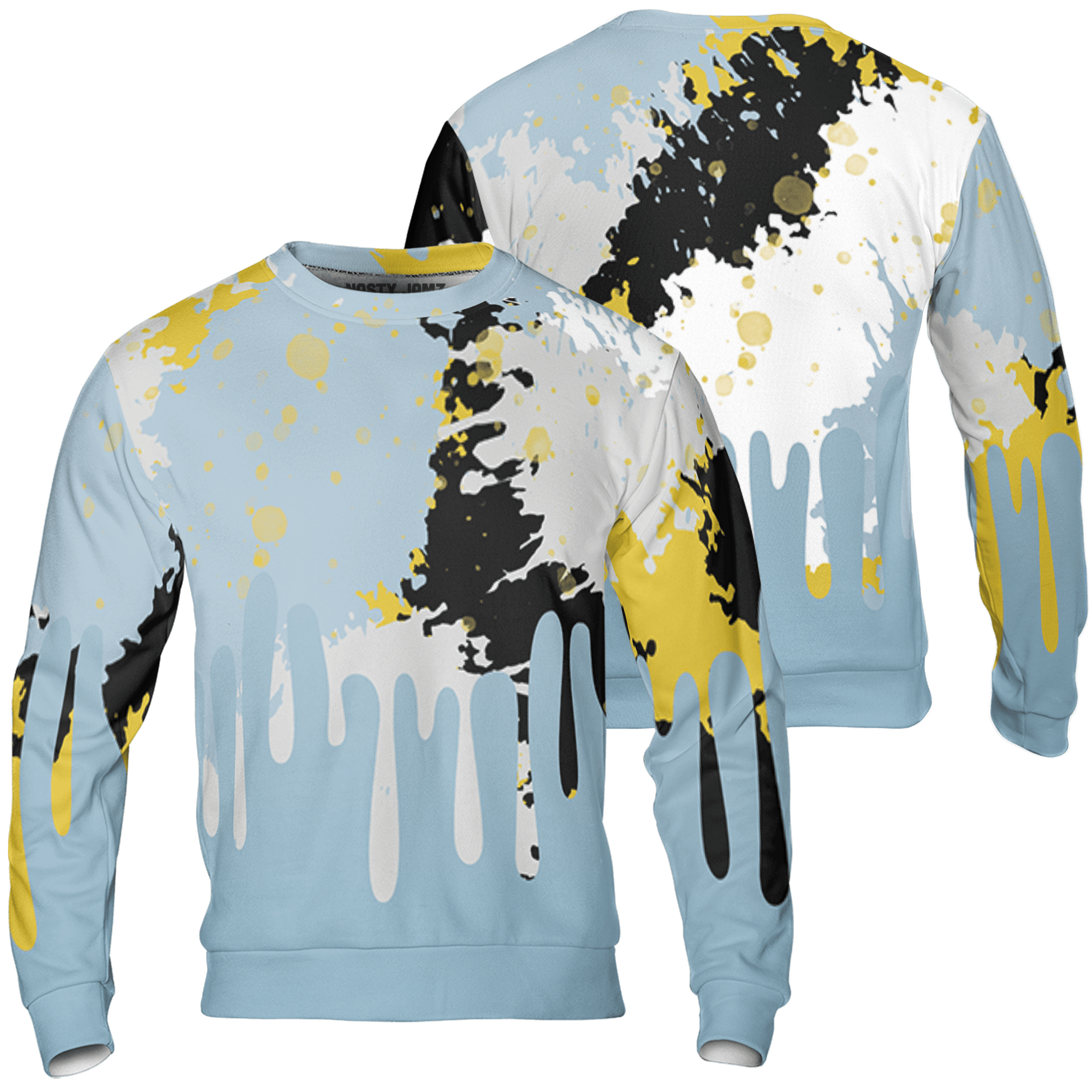 Blue Grey 13s Sweatshirt Match Colorful 3D All-Over Print Art - NastyJamz