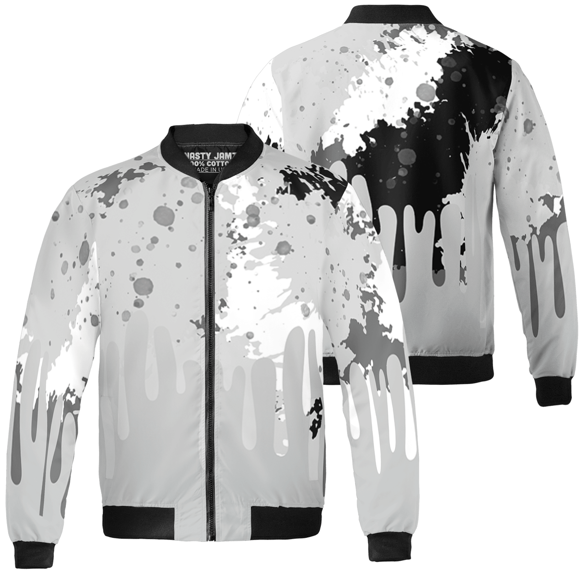 Retro High OG Black White 1s Jacket Match Colorful 3D All-Over Print Art - NastyJamz