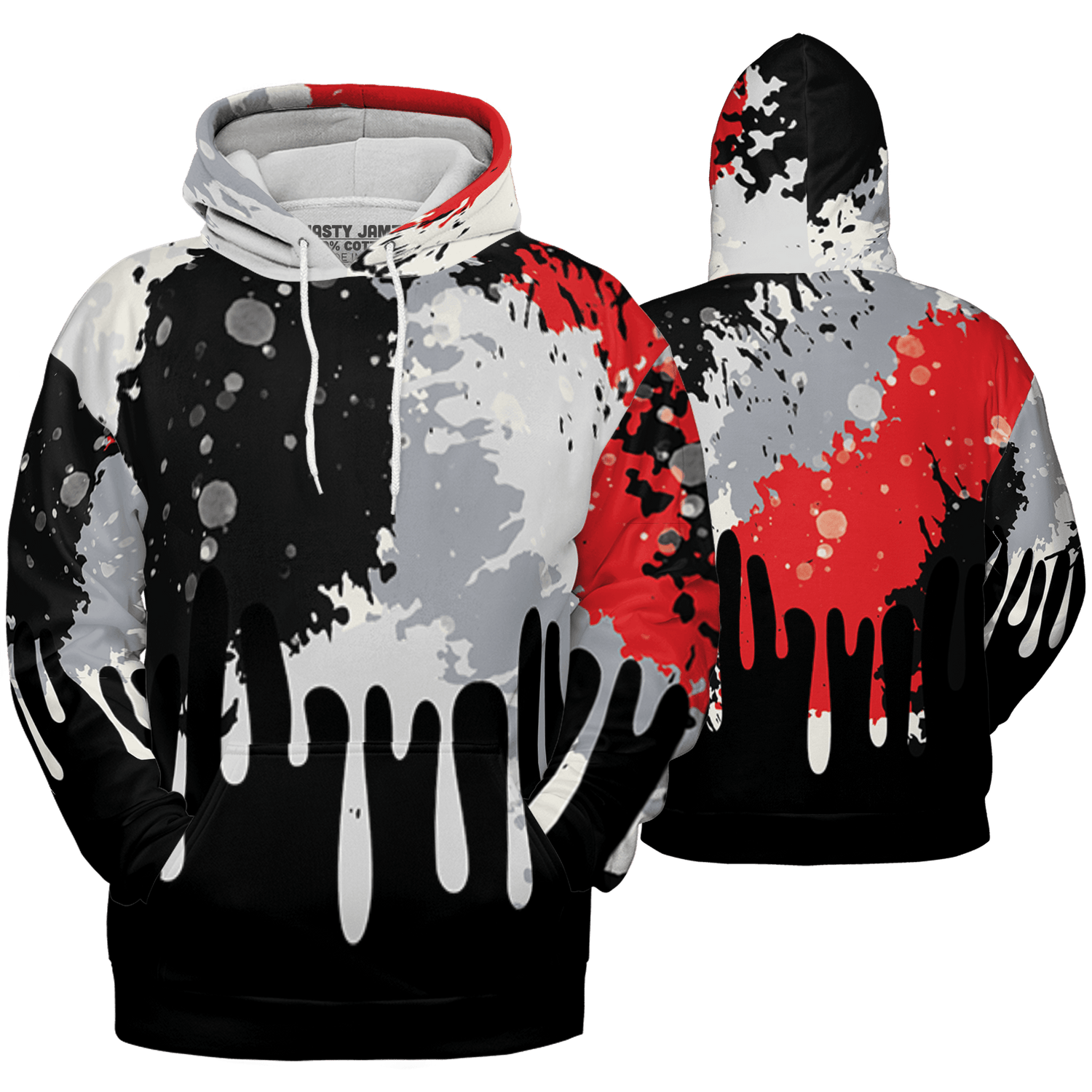 Bred Reimagined 4s Hoodie Match Colorful 3D All-Over Print Art - NastyJamz