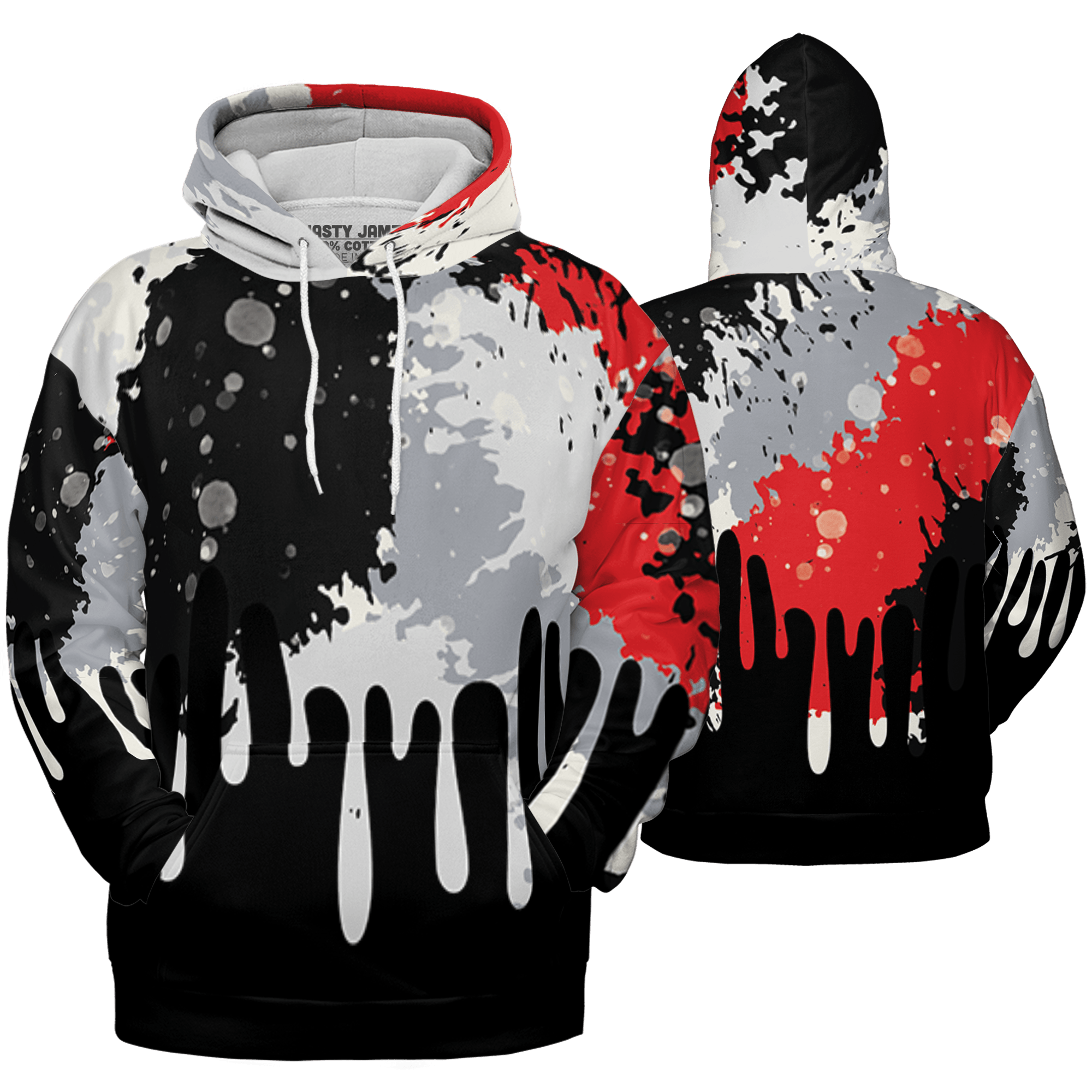 Bred Reimagined 4s Hoodie Match Colorful 3D All-Over Print Art - NastyJamz