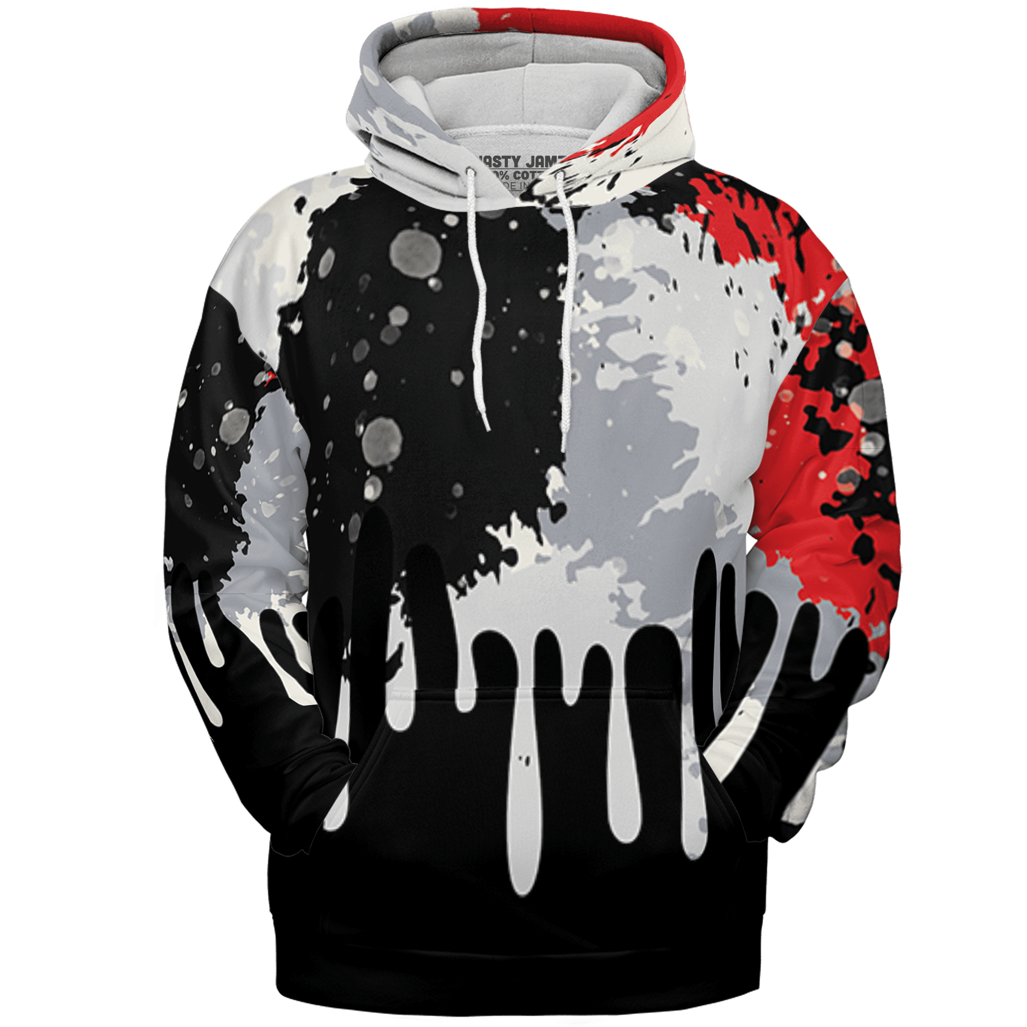Bred Reimagined 4s Hoodie Match Colorful 3D All-Over Print Art - NastyJamz