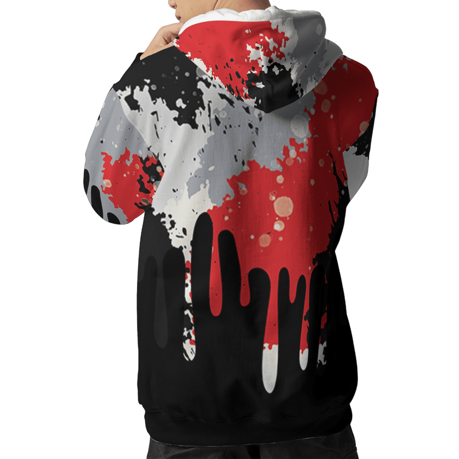 Bred Reimagined 4s Hoodie Match Colorful 3D All-Over Print Art - NastyJamz