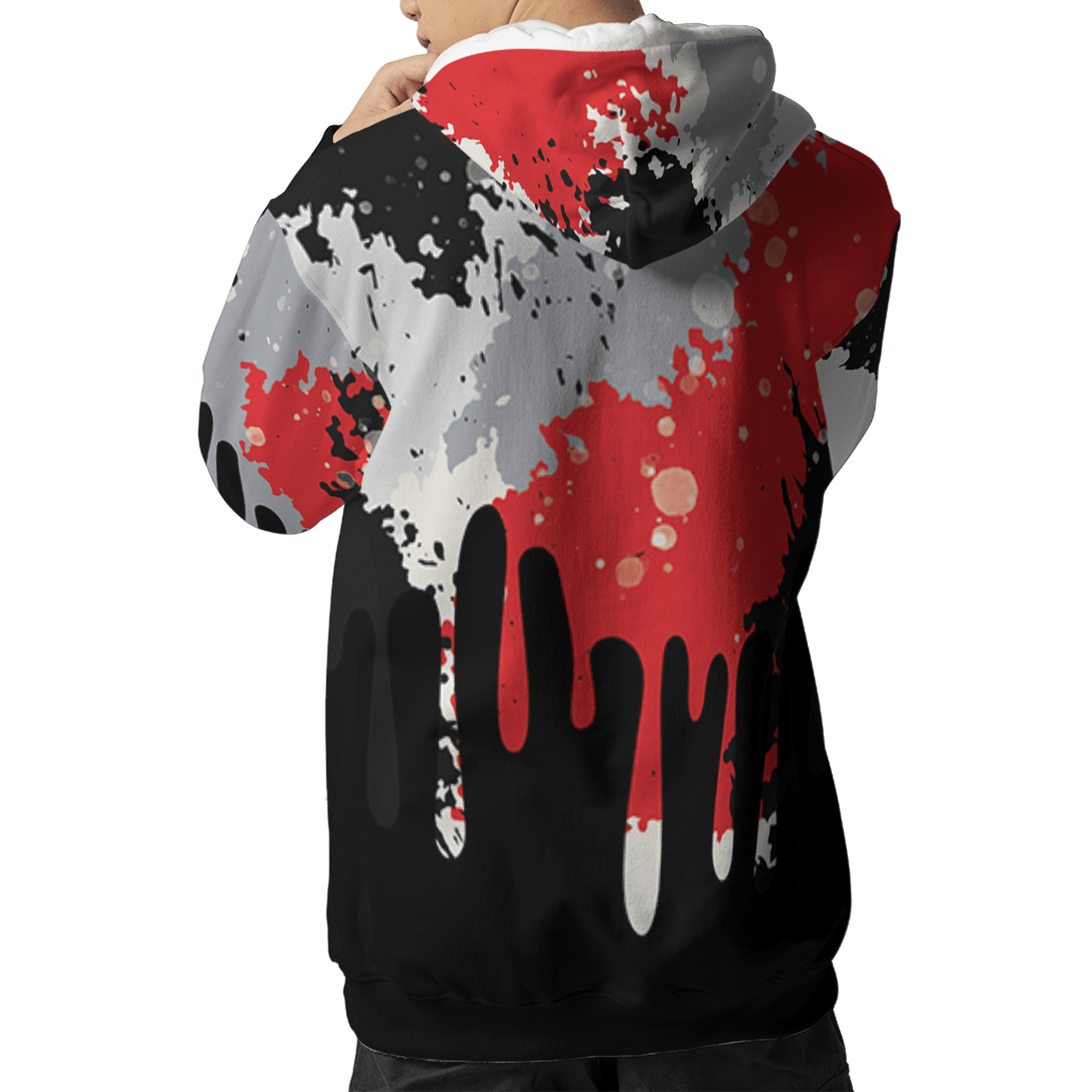 Bred Reimagined 4s Hoodie Match Colorful 3D All-Over Print Art - NastyJamz