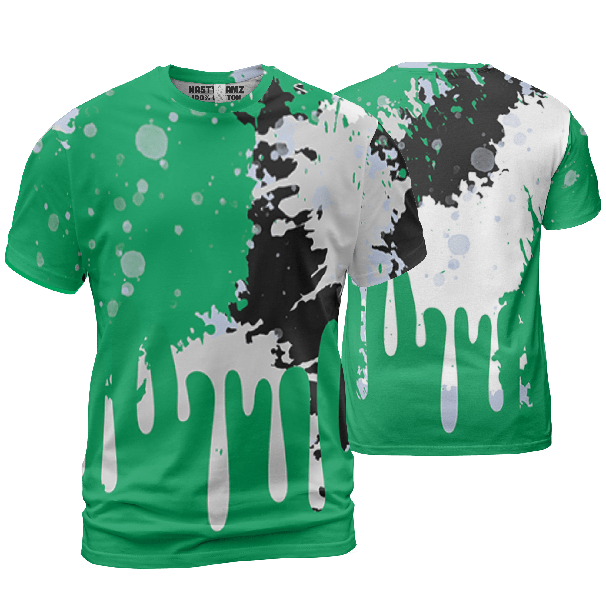 Lucky Green 5s T Shirt Match Colorful 3D All-Over Print Art - NastyJamz