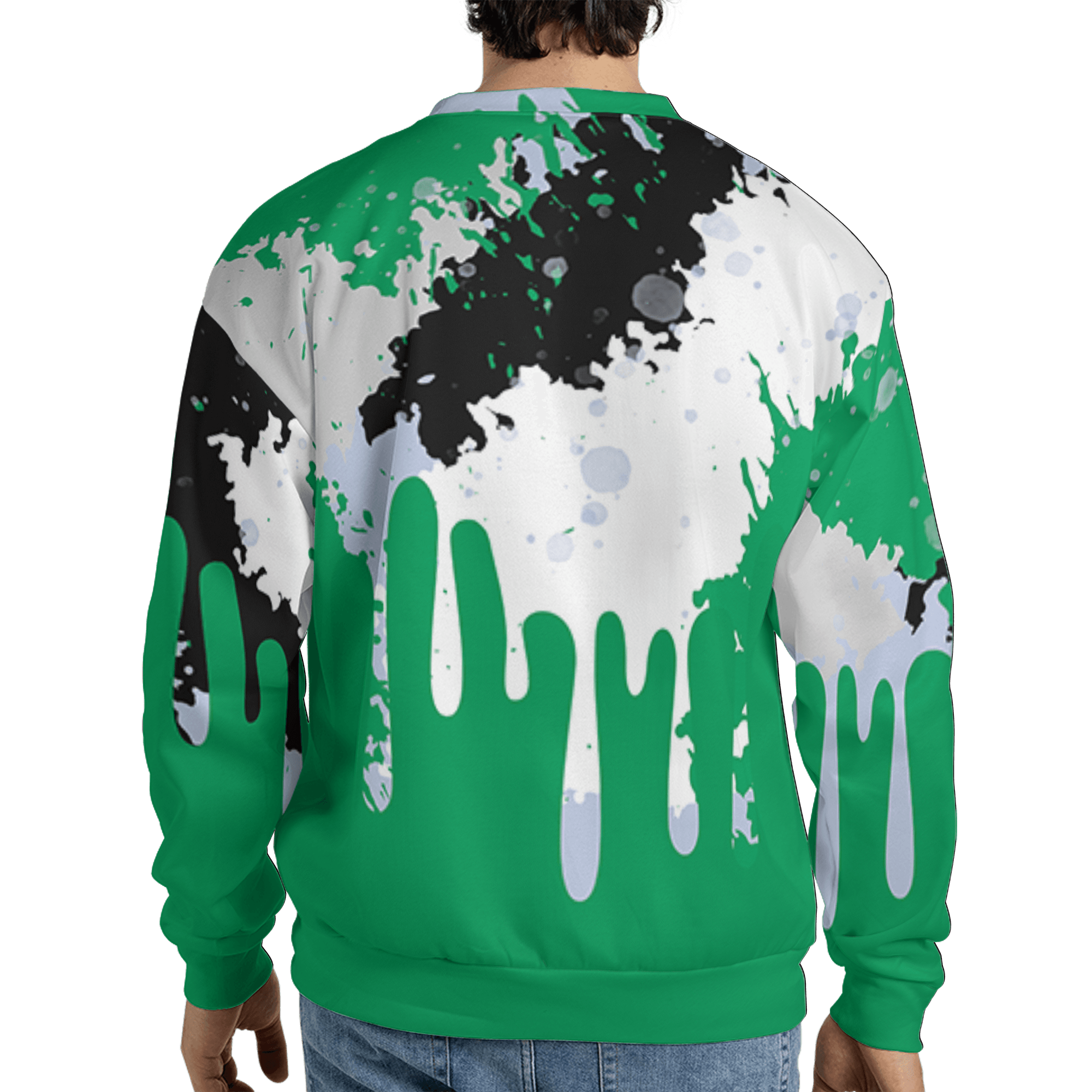 Lucky Green 5s Sweatshirt Match Colorful 3D All-Over Print Art - NastyJamz