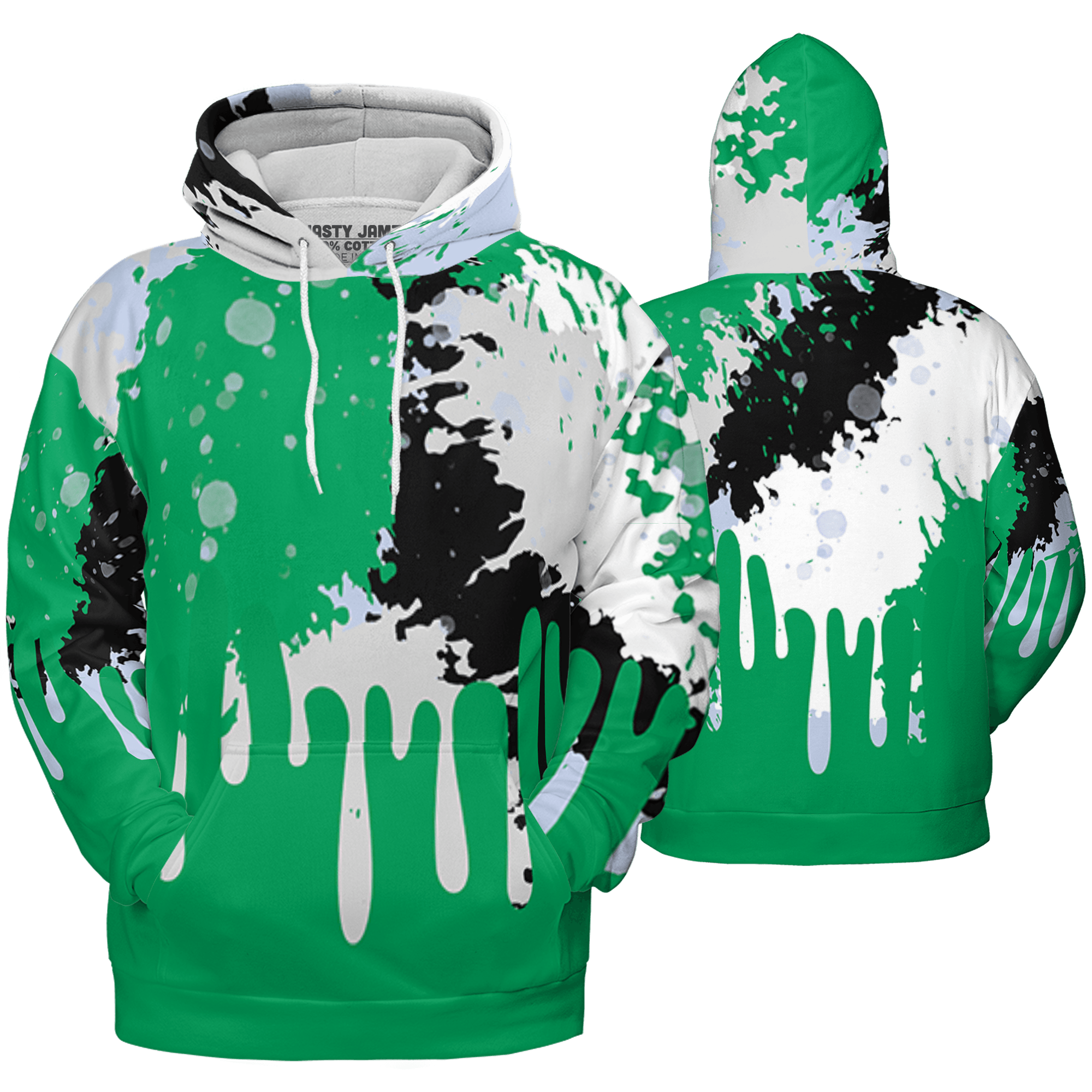 Lucky Green 5s Hoodie Match Colorful 3D All-Over Print Art - NastyJamz