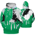 Lucky Green 5s Hoodie Match Colorful 3D All-Over Print Art - NastyJamz