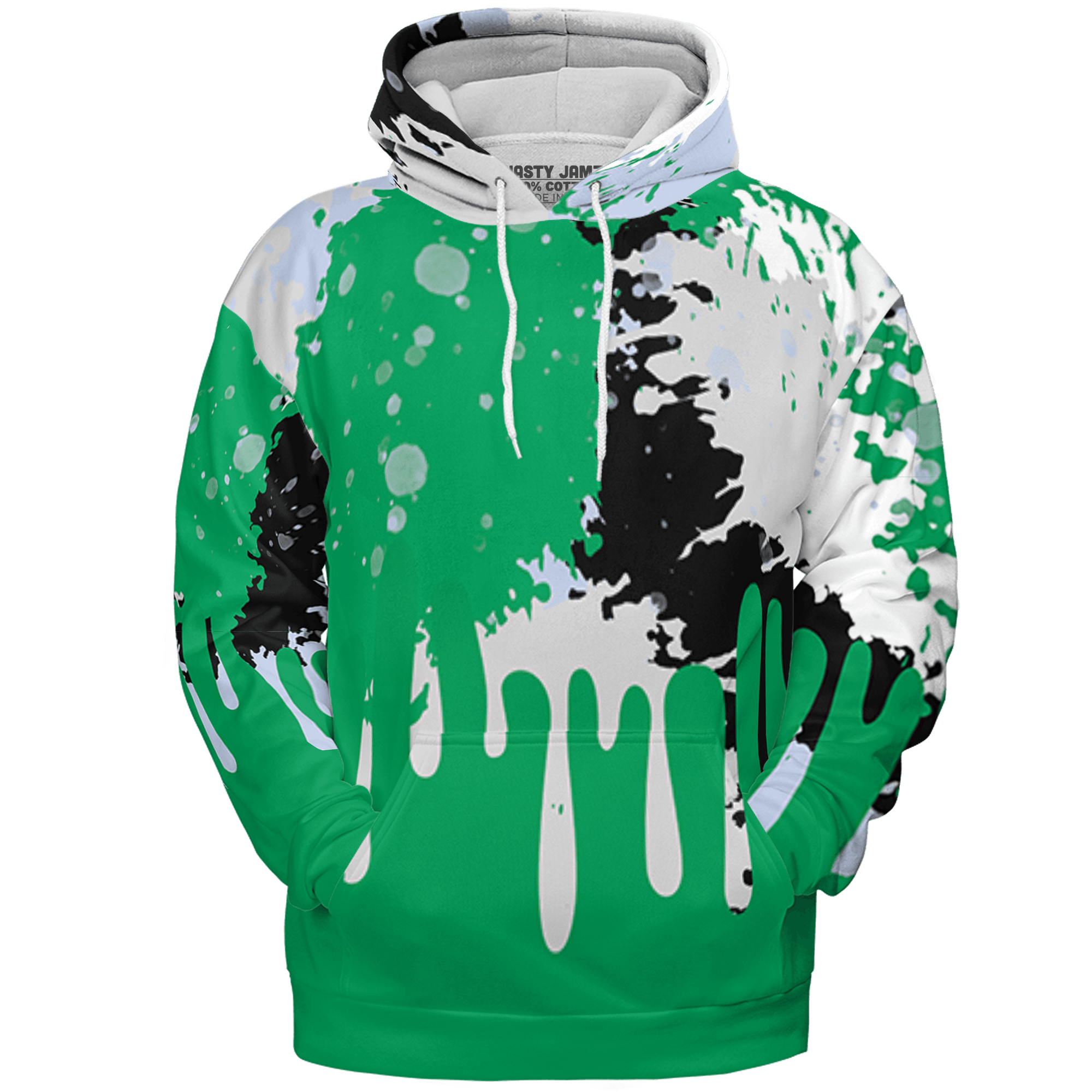 Lucky Green 5s Hoodie Match Colorful 3D All-Over Print Art - NastyJamz