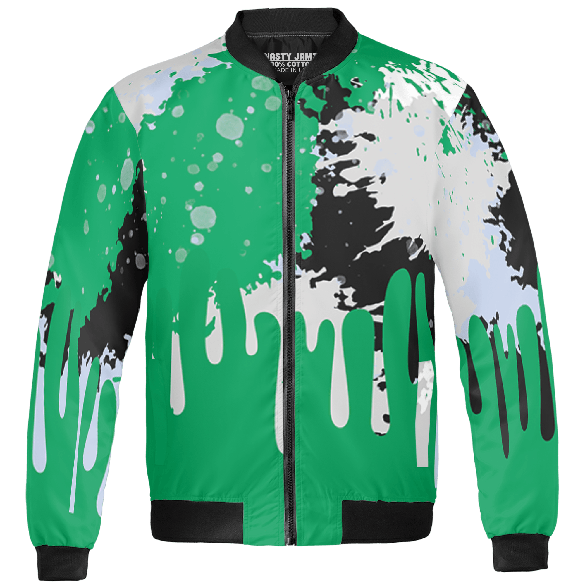 Lucky Green 5s Jacket Match Colorful 3D All-Over Print Art - NastyJamz
