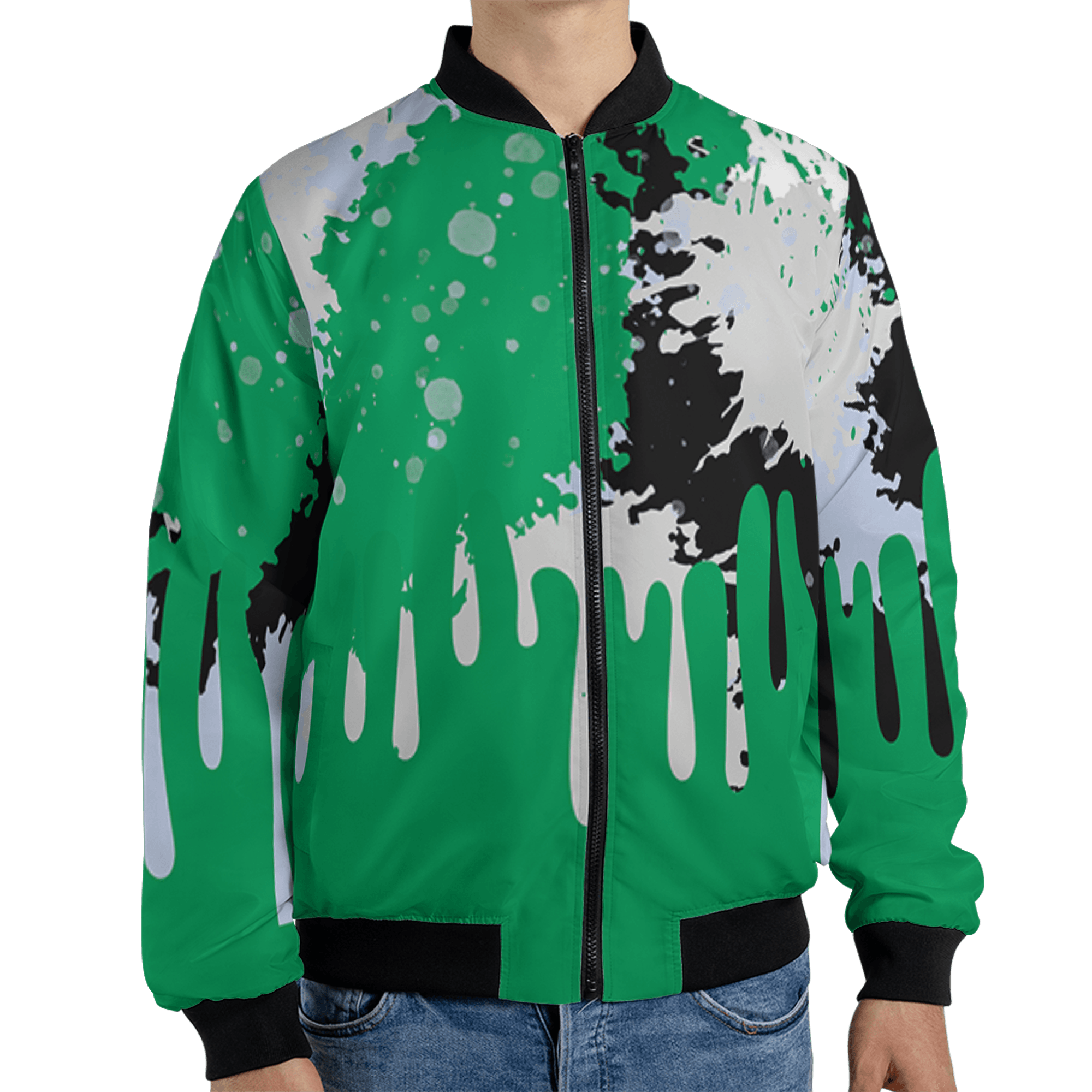 Lucky Green 5s Jacket Match Colorful 3D All-Over Print Art - NastyJamz