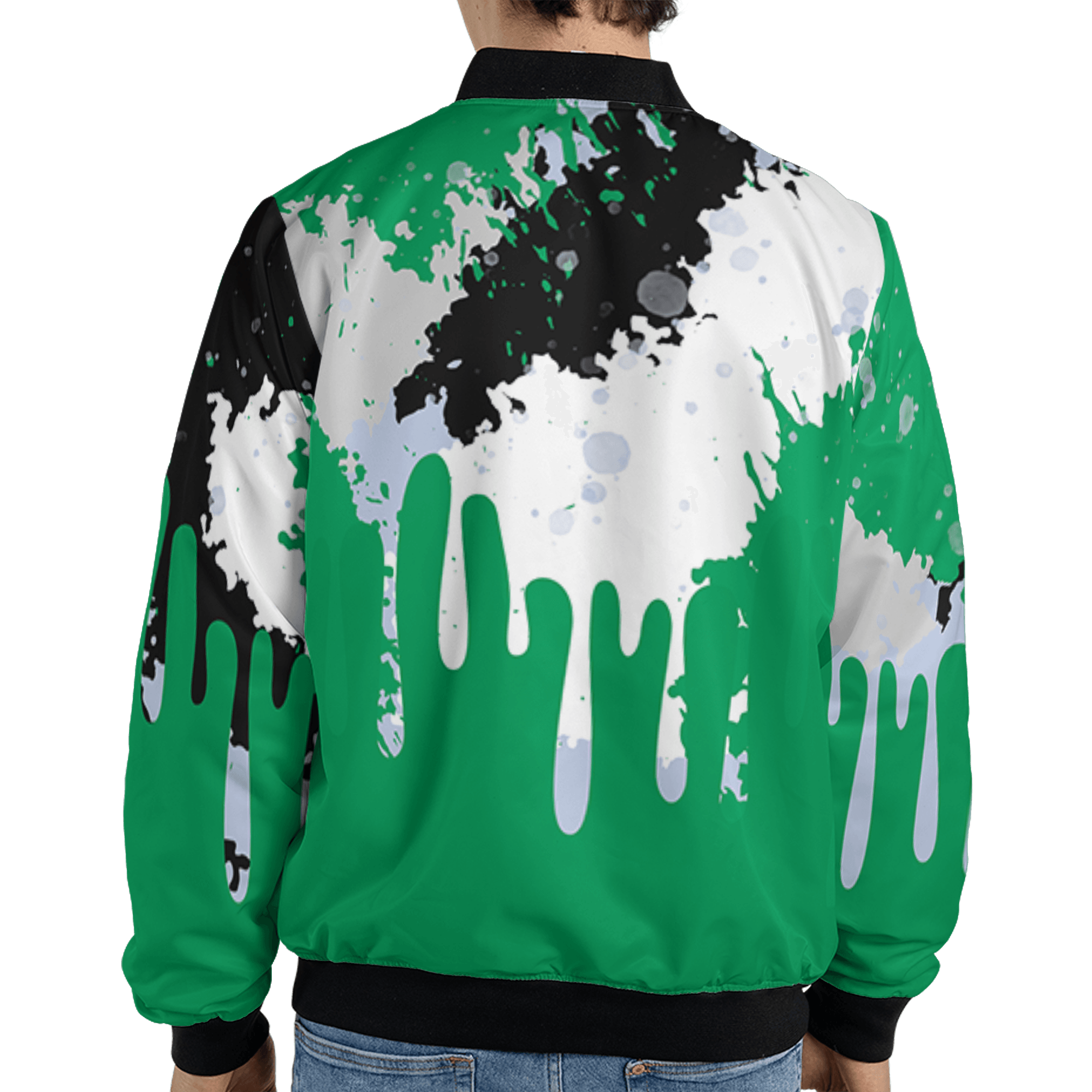 Lucky Green 5s Jacket Match Colorful 3D All-Over Print Art - NastyJamz