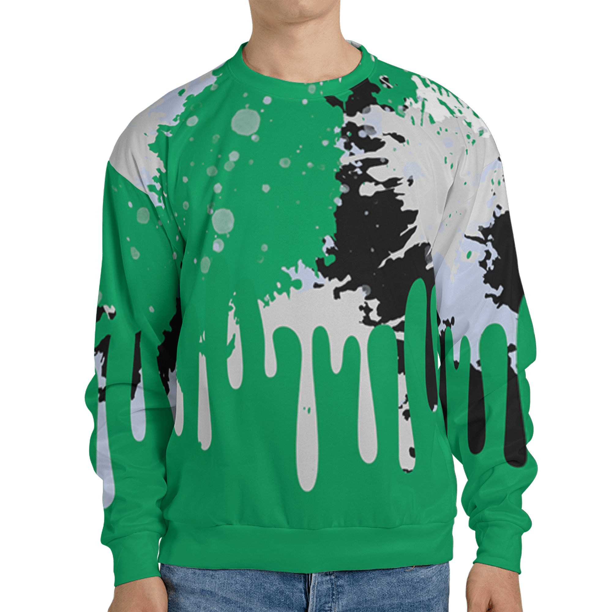 Lucky Green 5s Sweatshirt Match Colorful 3D All-Over Print Art - NastyJamz