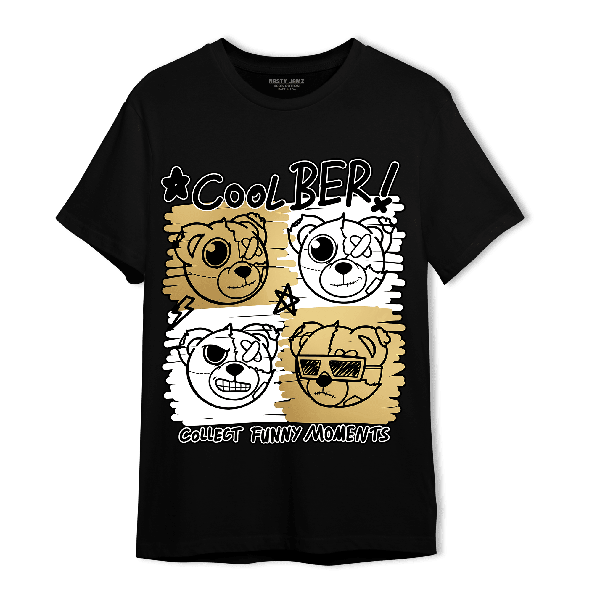 High OG Metallic Gold 1s T Shirt Match Cool BER - NastyJamz