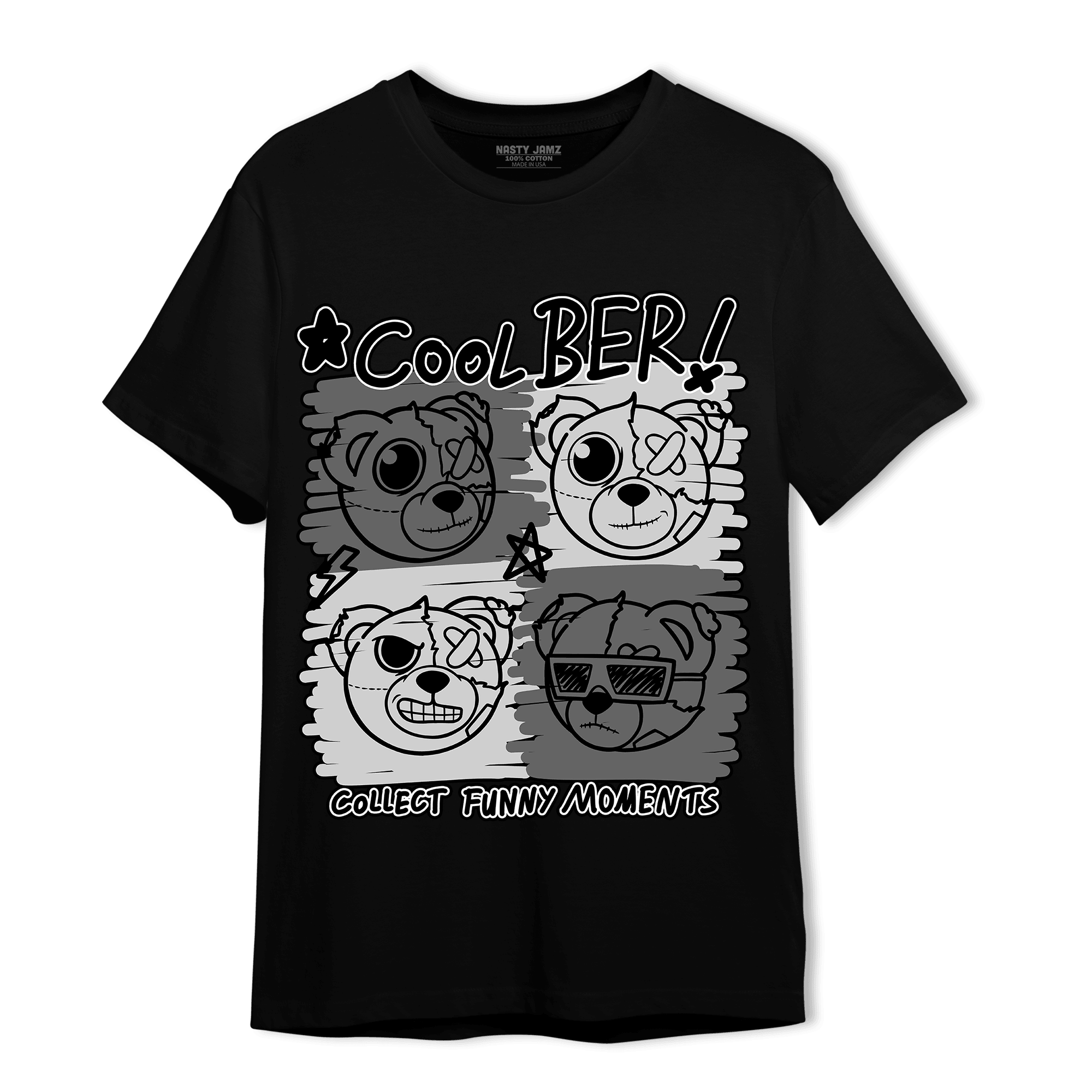 Retro High OG Black White 1s T Shirt Match Cool BER - NastyJamz