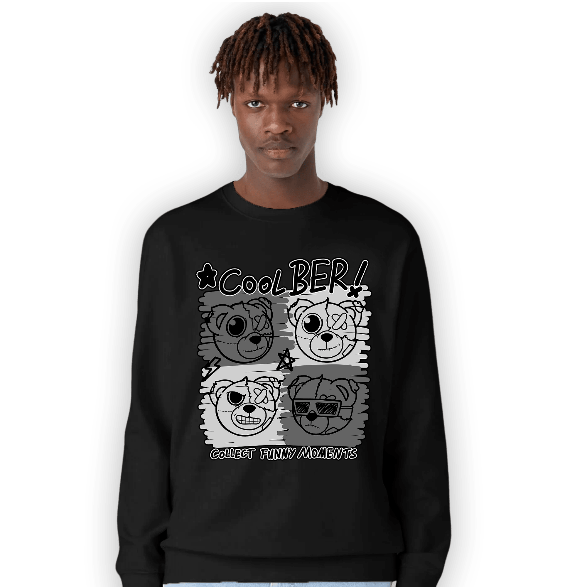 Retro High OG Black White 1s Sweatshirt Match Cool BER - NastyJamz