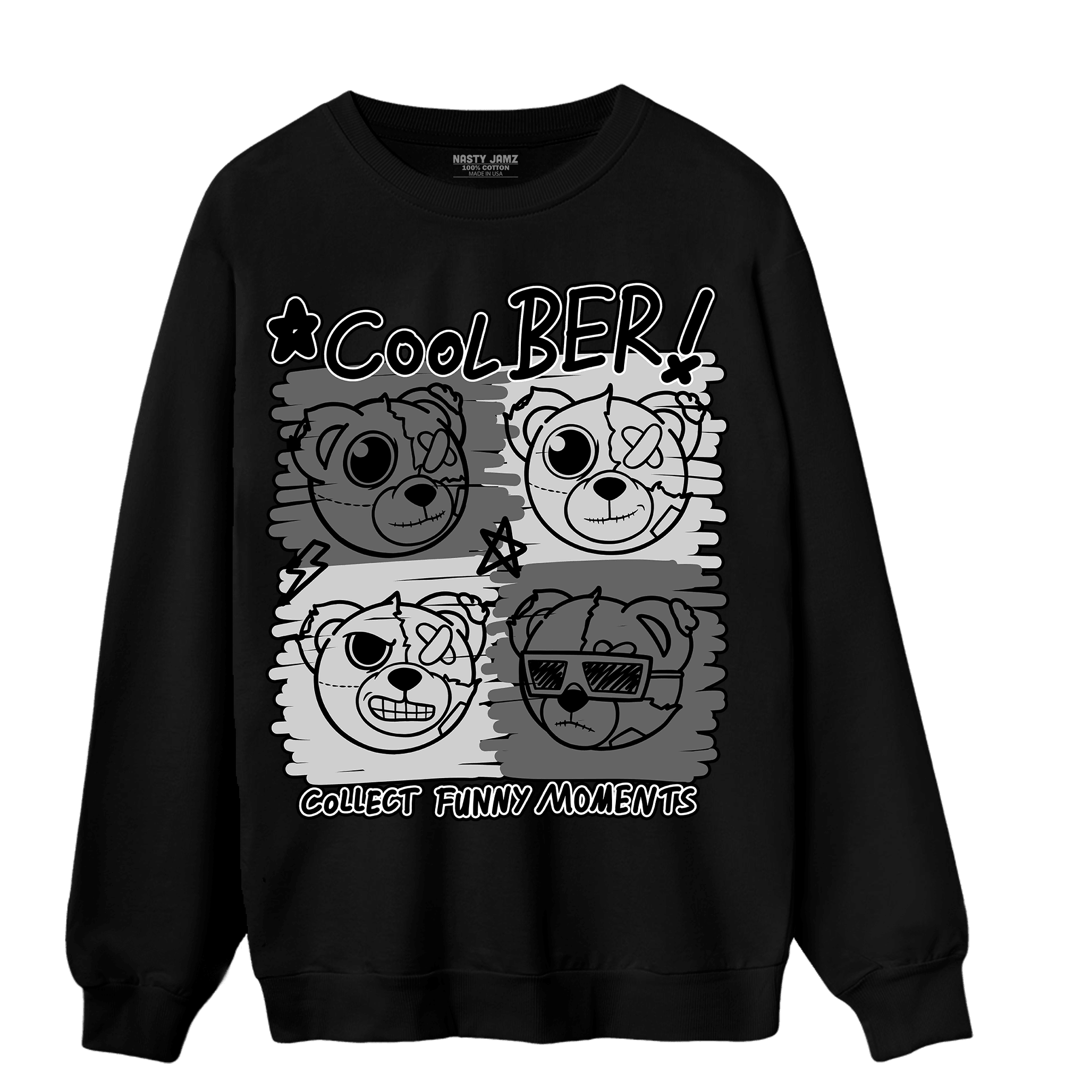 Retro High OG Black White 1s Sweatshirt Match Cool BER - NastyJamz
