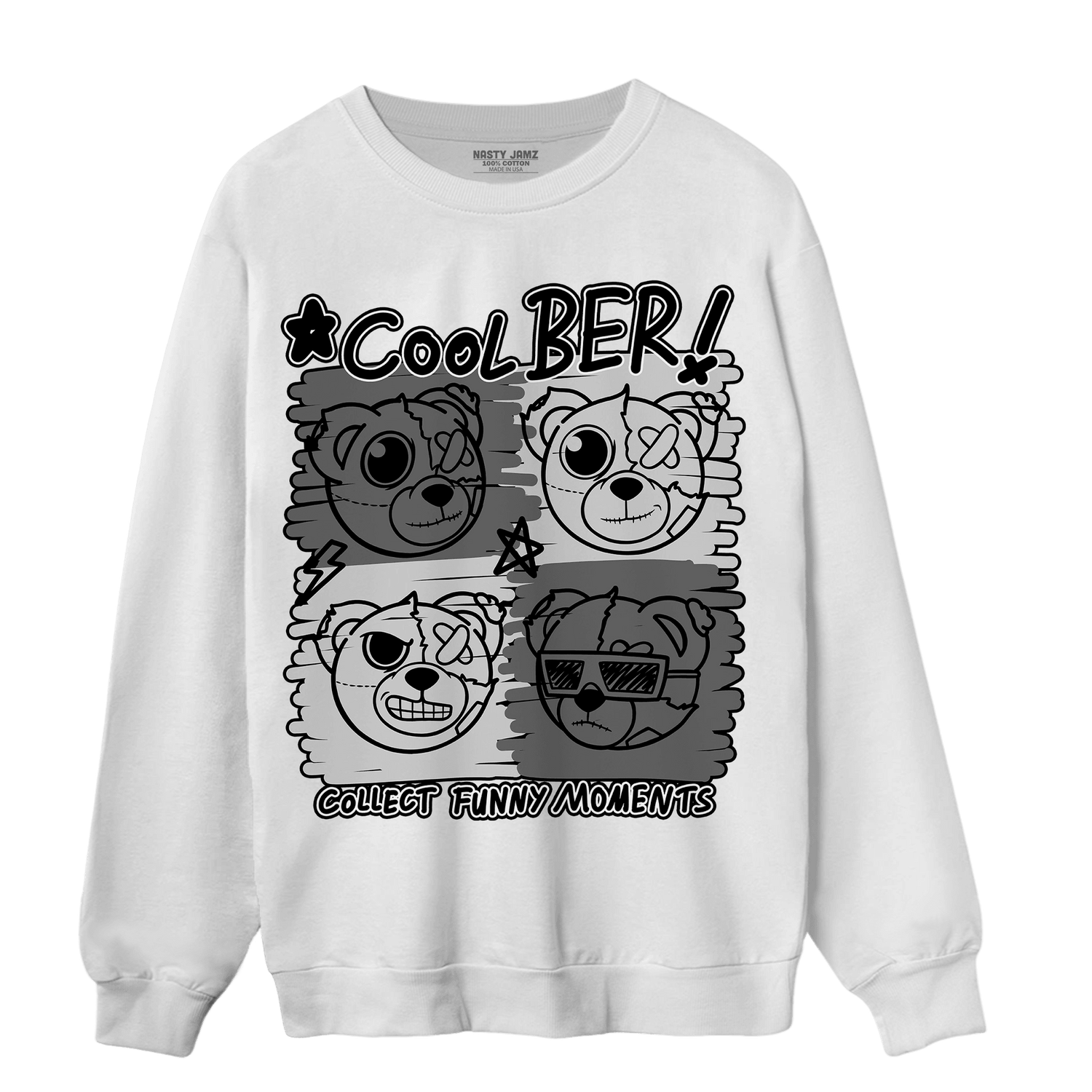 Retro High OG Black White 1s Sweatshirt Match Cool BER - NastyJamz