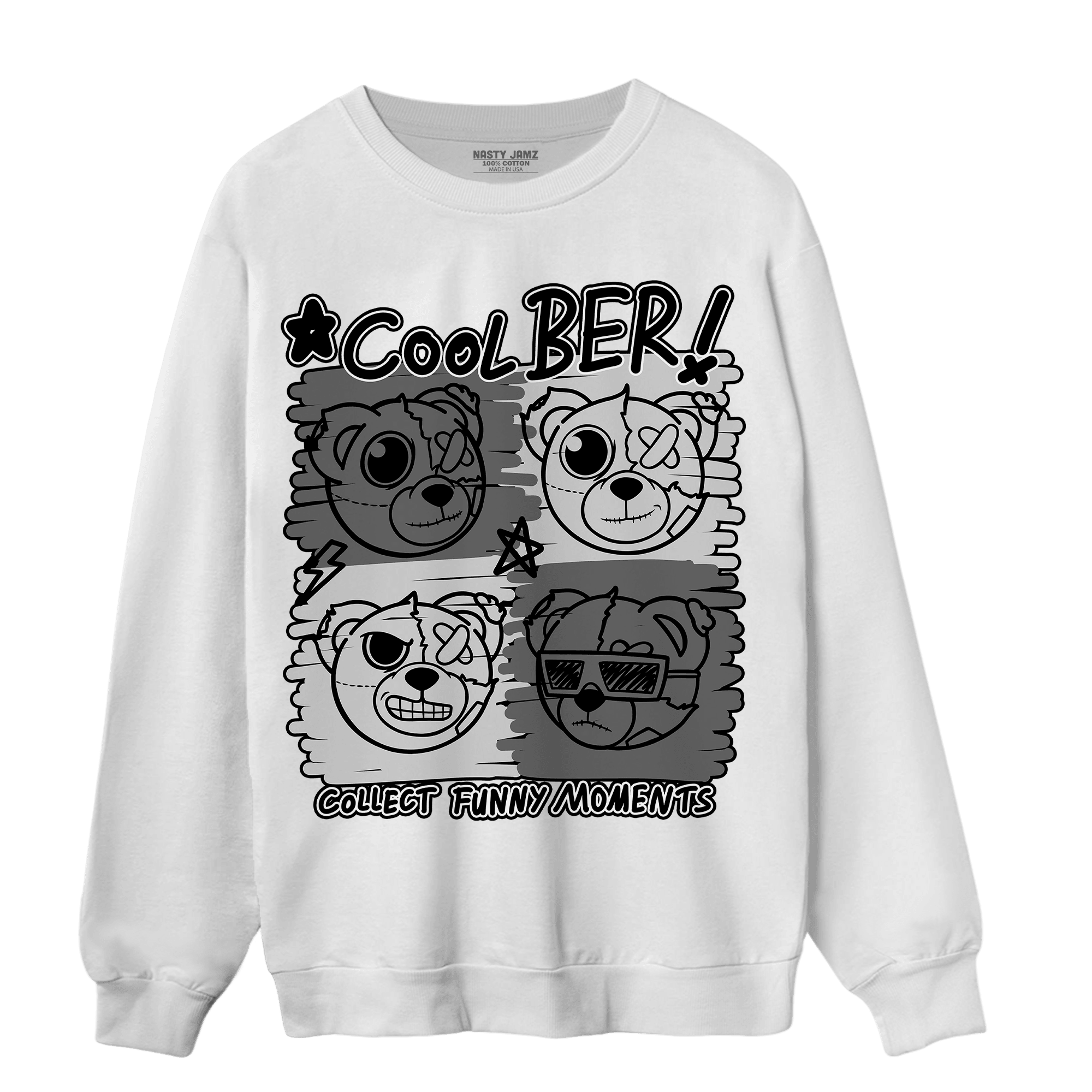 Retro High OG Black White 1s Sweatshirt Match Cool BER - NastyJamz