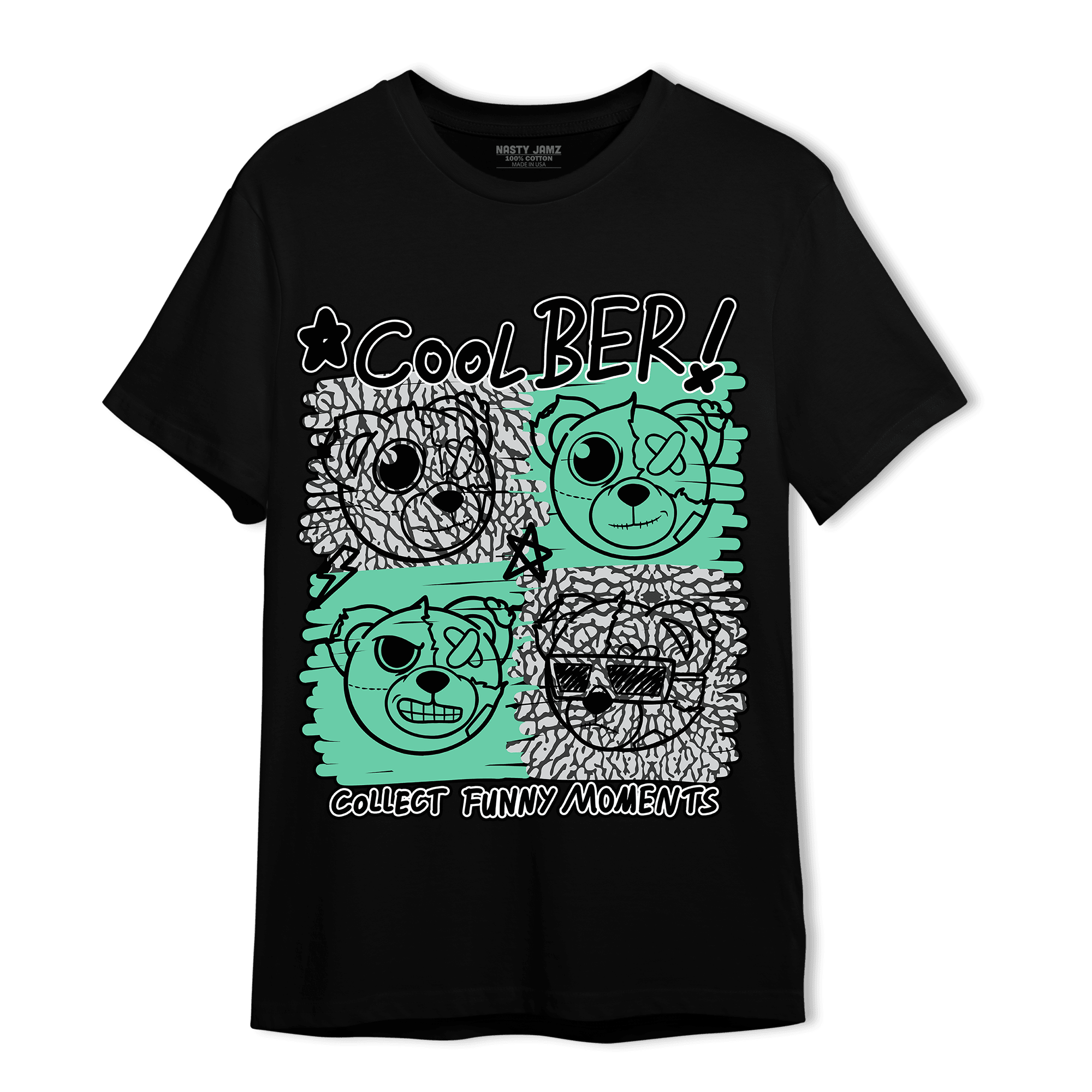 Green Glow 3s T Shirt Match Cool BER - NastyJamz
