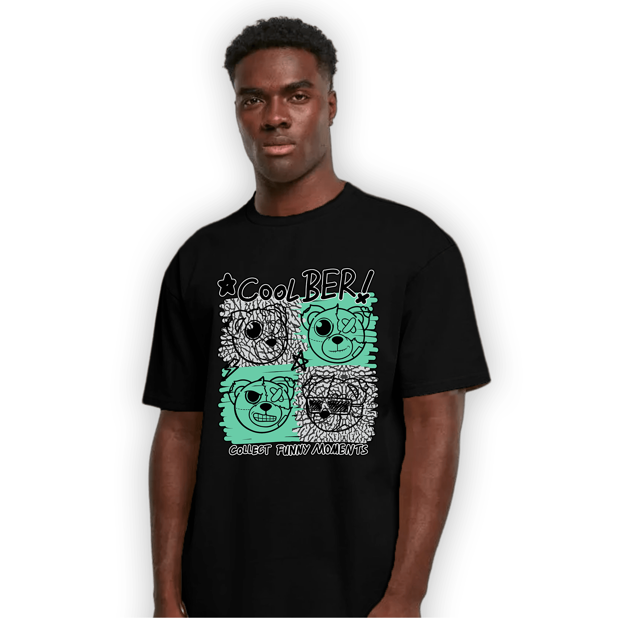 Green Glow 3s T Shirt Match Cool BER - NastyJamz