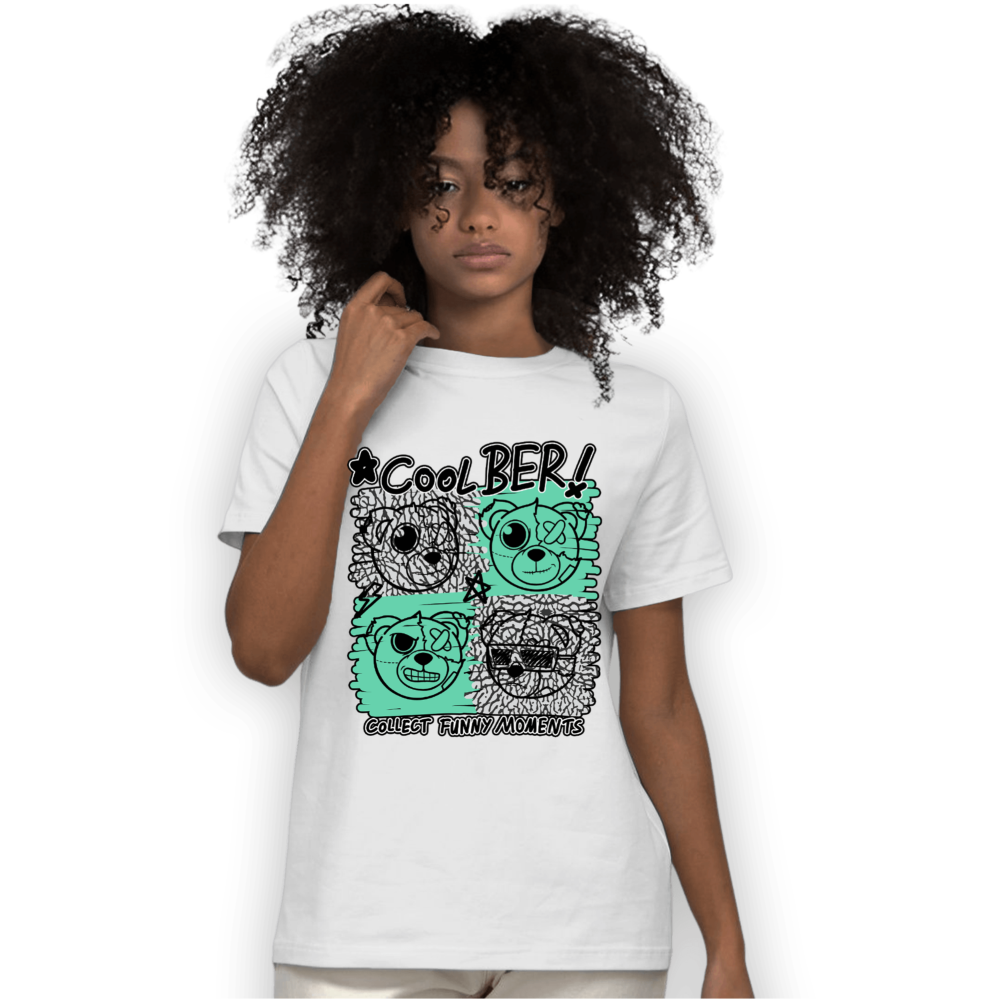 Green Glow 3s T Shirt Match Cool BER - NastyJamz