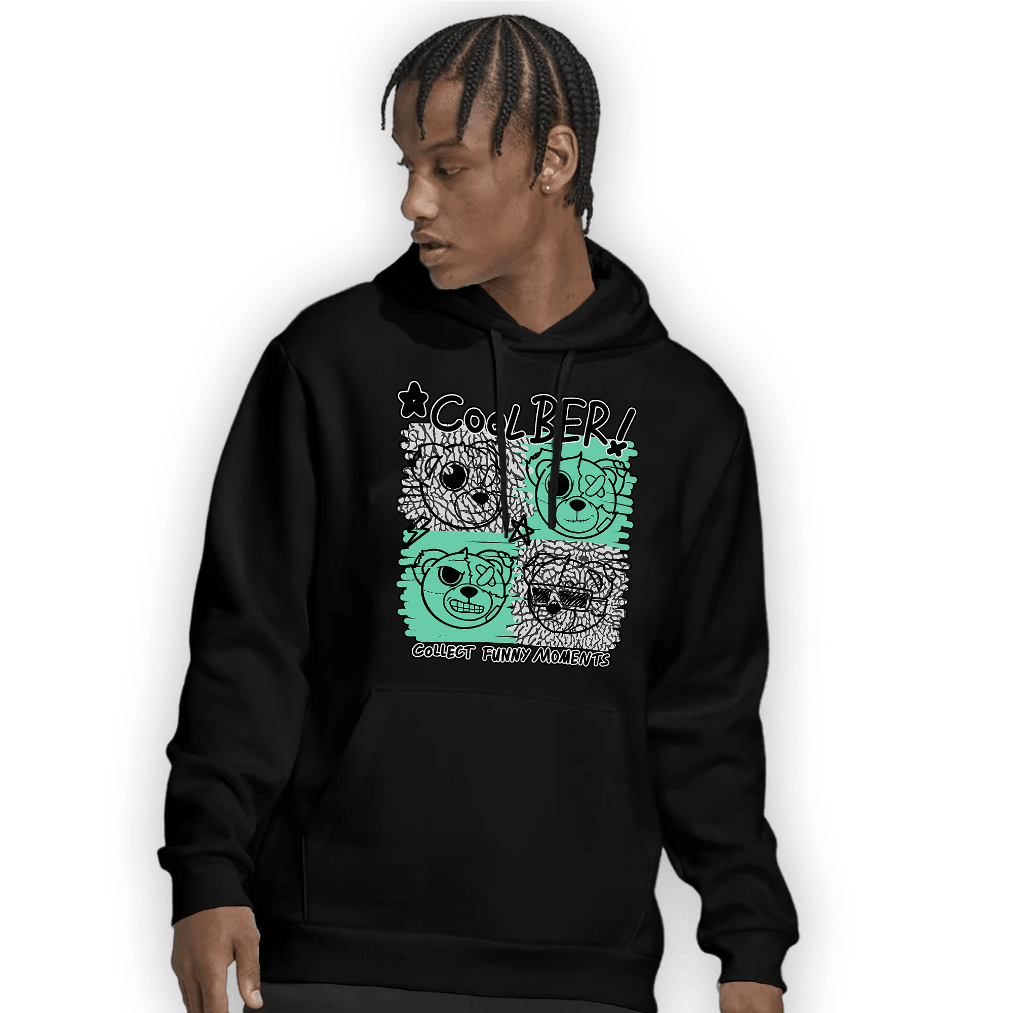 Green Glow 3s Hoodie Match Cool BER - NastyJamz