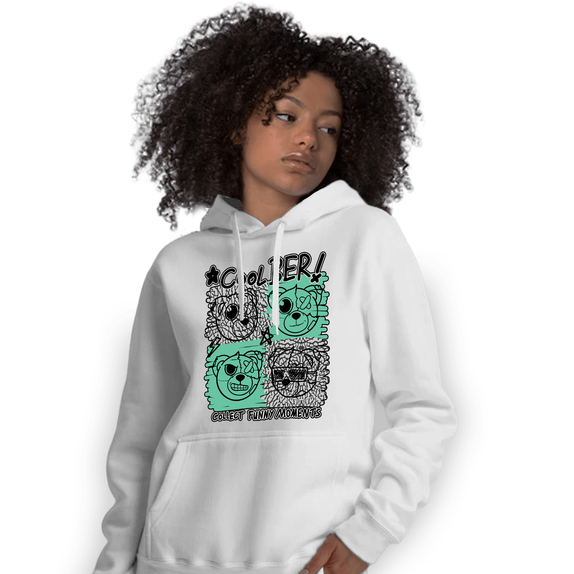 Green Glow 3s Hoodie Match Cool BER - NastyJamz