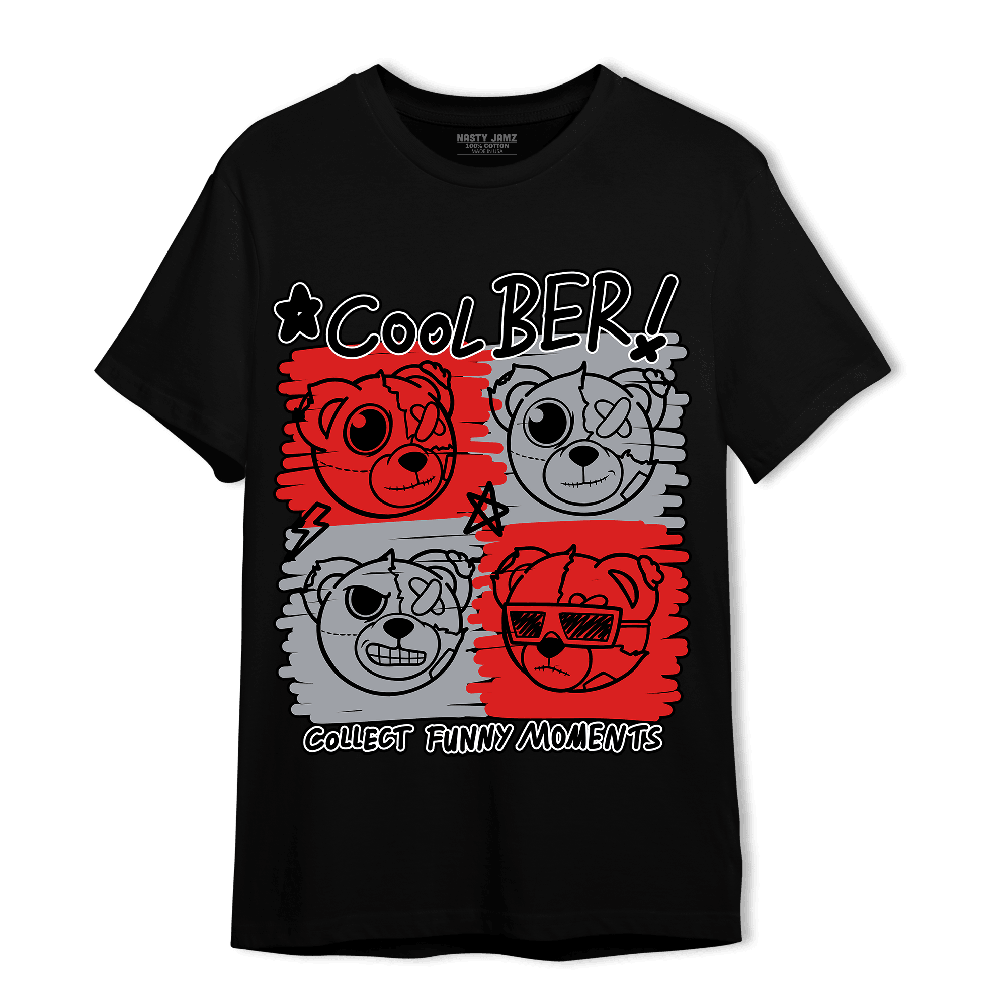 Bred Reimagined 4s T Shirt Match Cool BER - NastyJamz