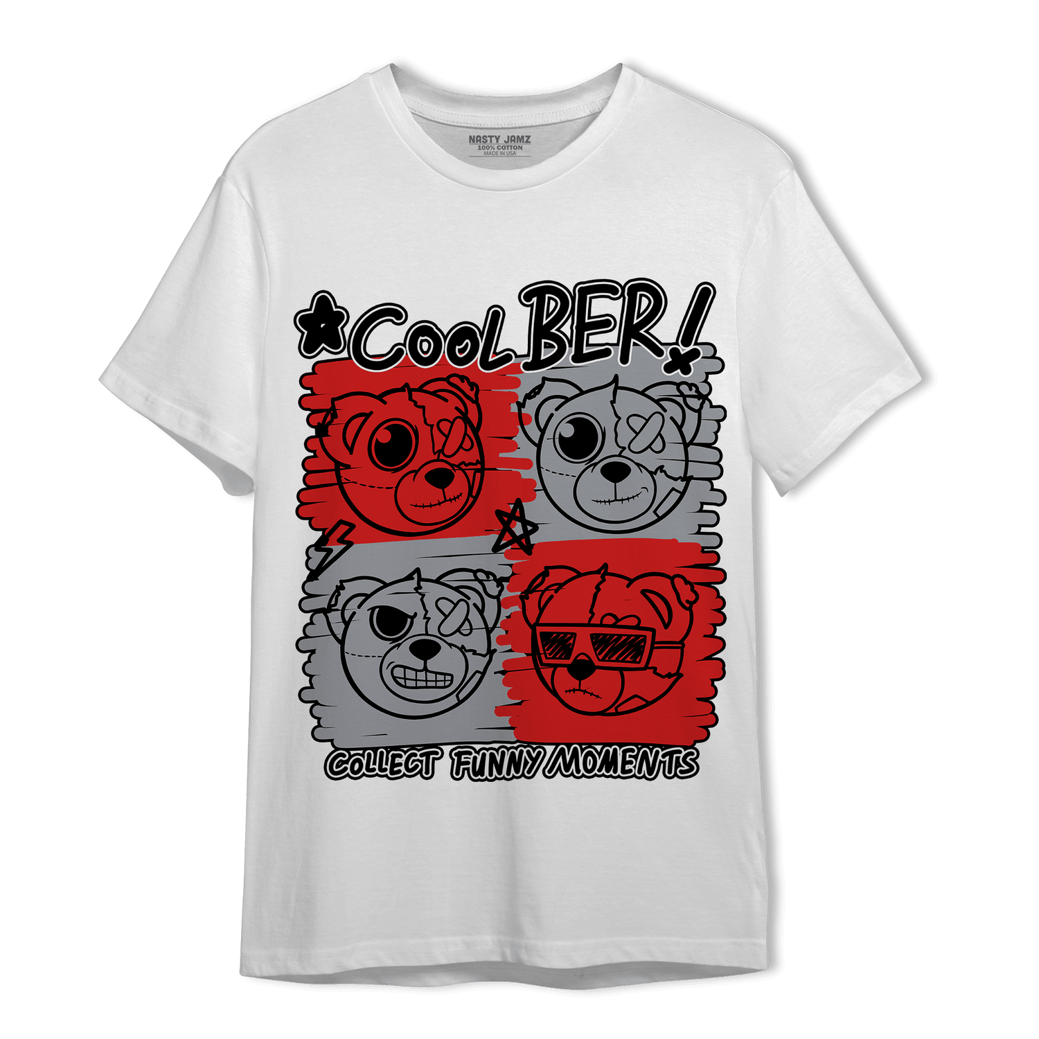 Bred Reimagined 4s T Shirt Match Cool BER - NastyJamz