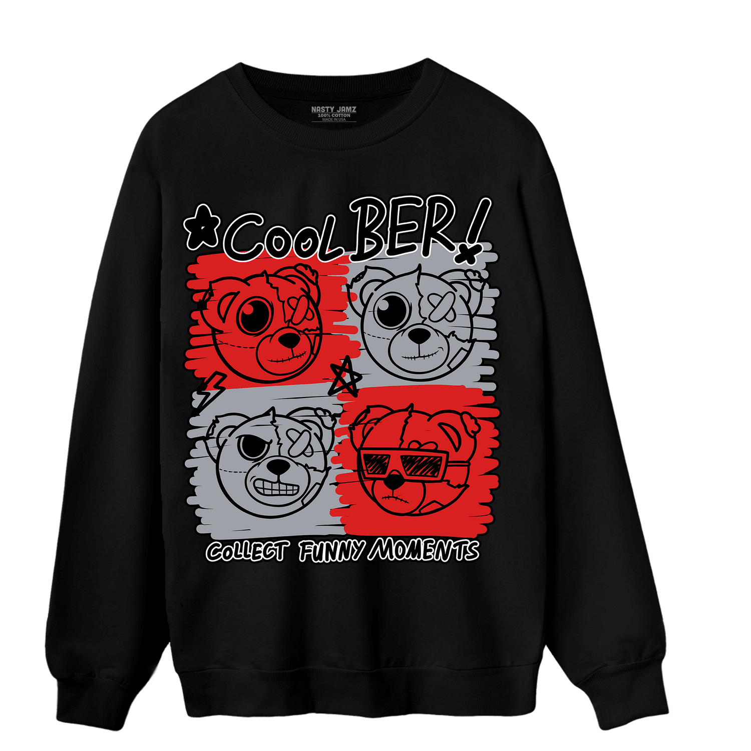Bred Reimagined 4s Sweatshirt Match Cool BER - NastyJamz