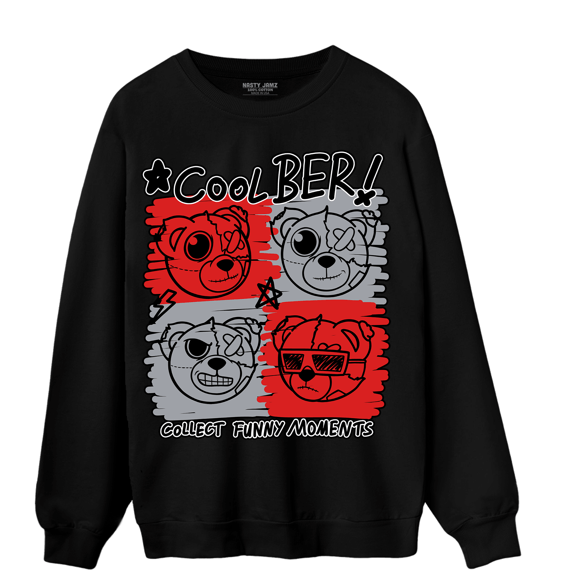Bred Reimagined 4s Sweatshirt Match Cool BER - NastyJamz
