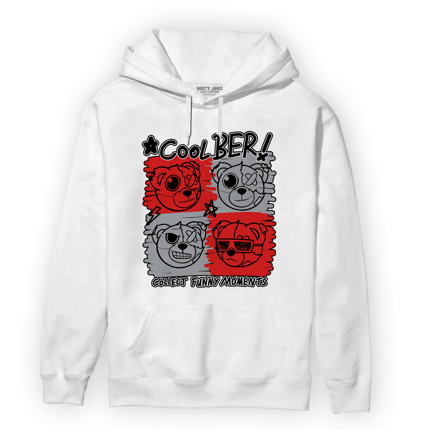 Bred Reimagined 4s Hoodie Match Cool BER - NastyJamz
