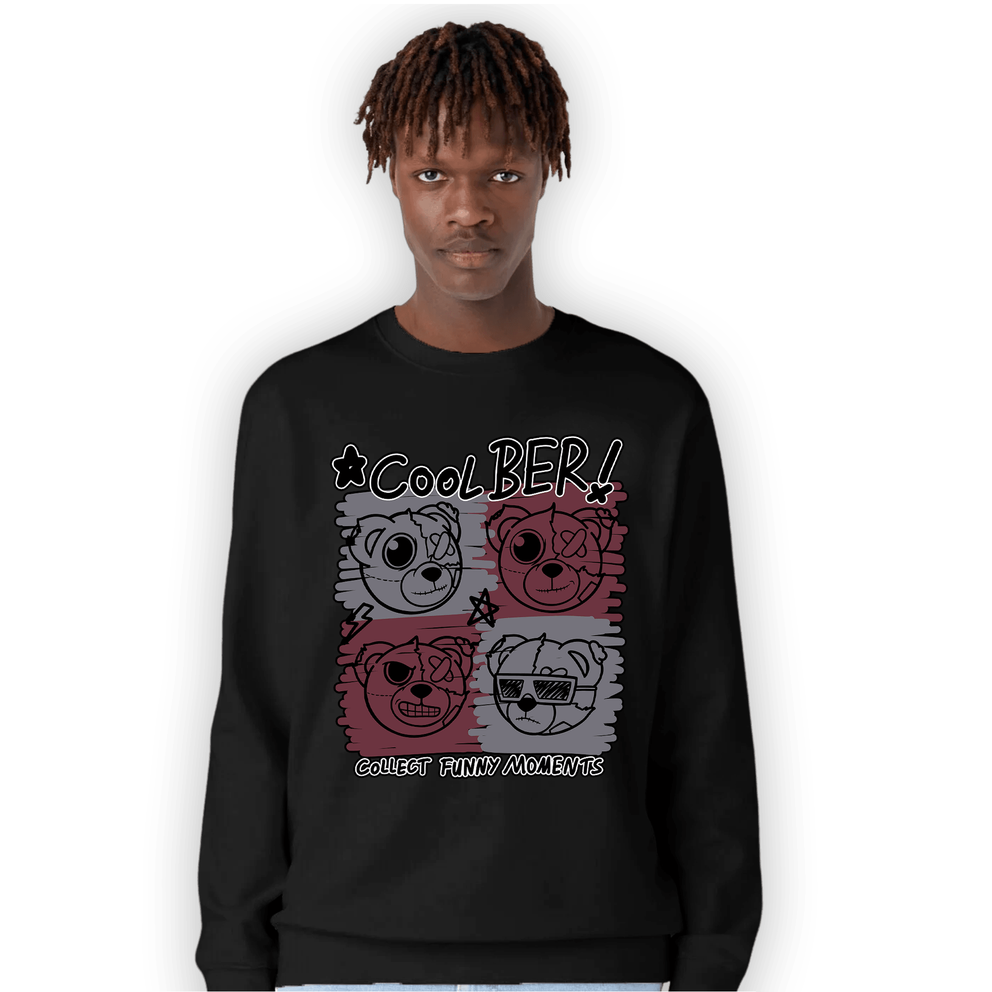 Burgundy 5s Sweatshirt Match Cool BER - NastyJamz