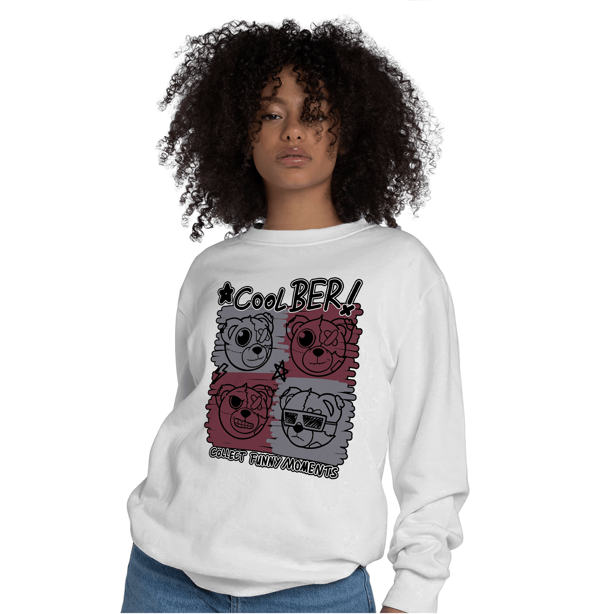 Burgundy 5s Sweatshirt Match Cool BER - NastyJamz
