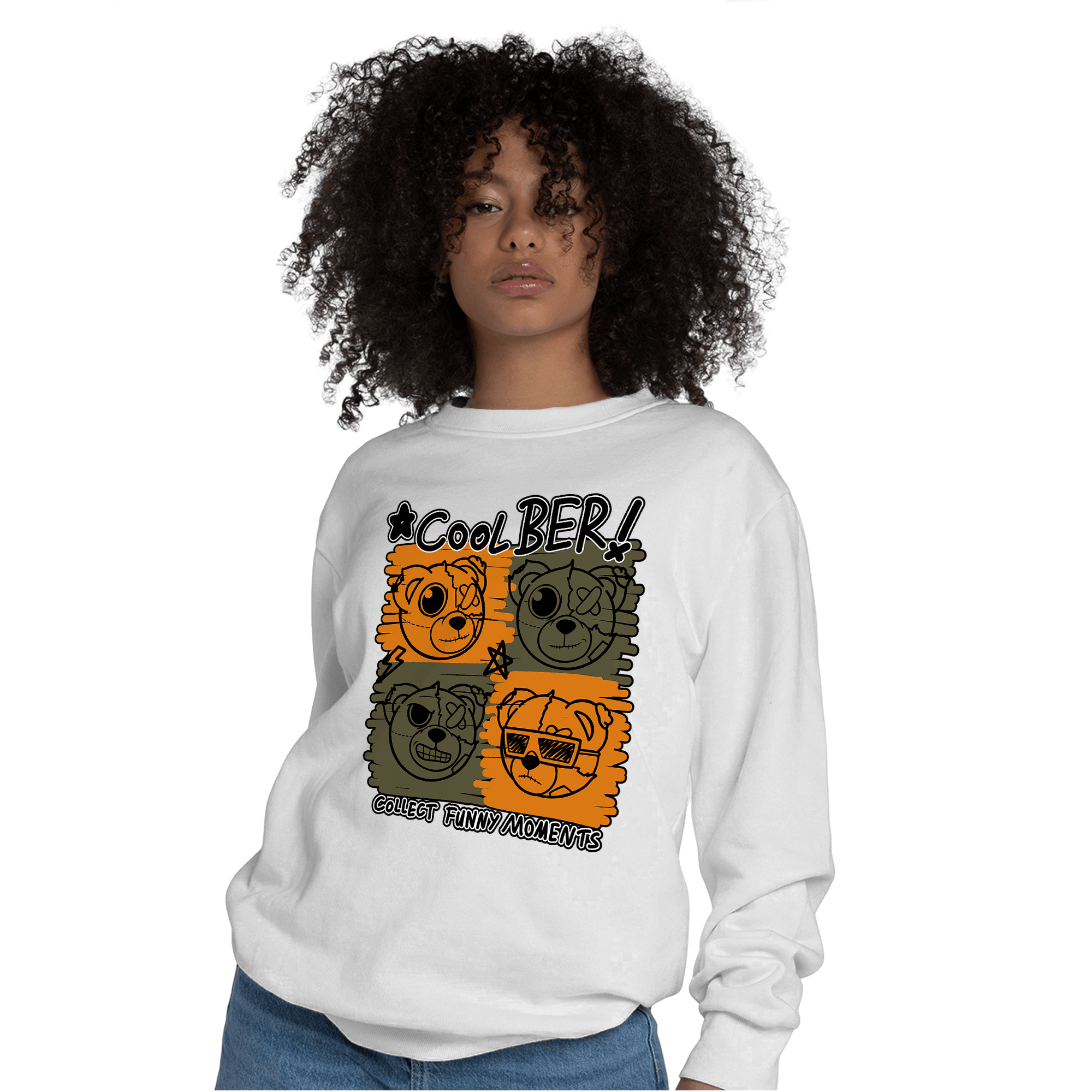 Olive 5s Sweatshirt Match Cool BER - NastyJamz