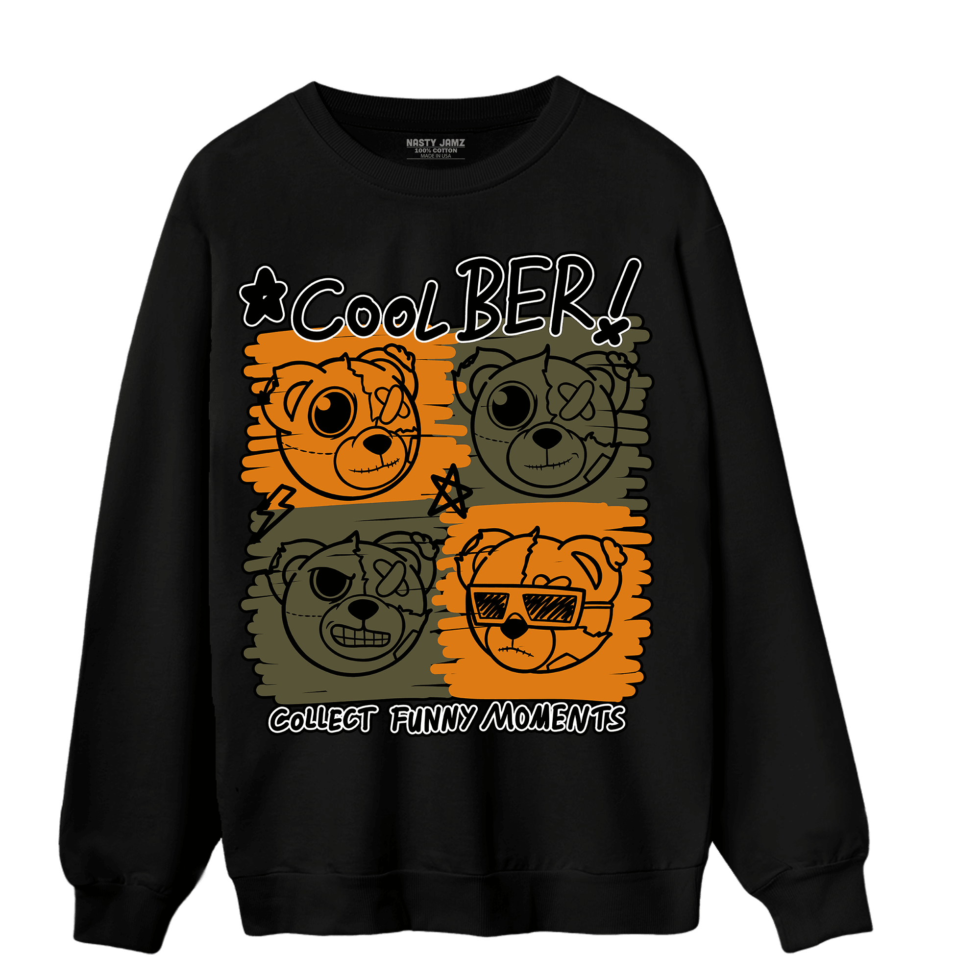 Olive 5s Sweatshirt Match Cool BER - NastyJamz