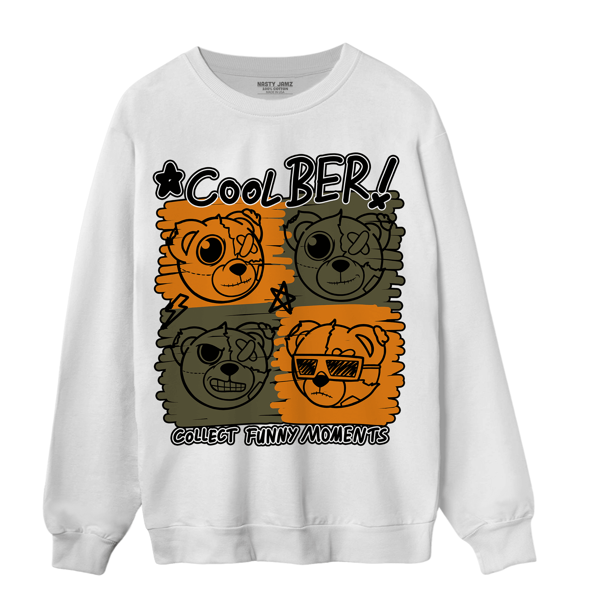 Olive 5s Sweatshirt Match Cool BER - NastyJamz