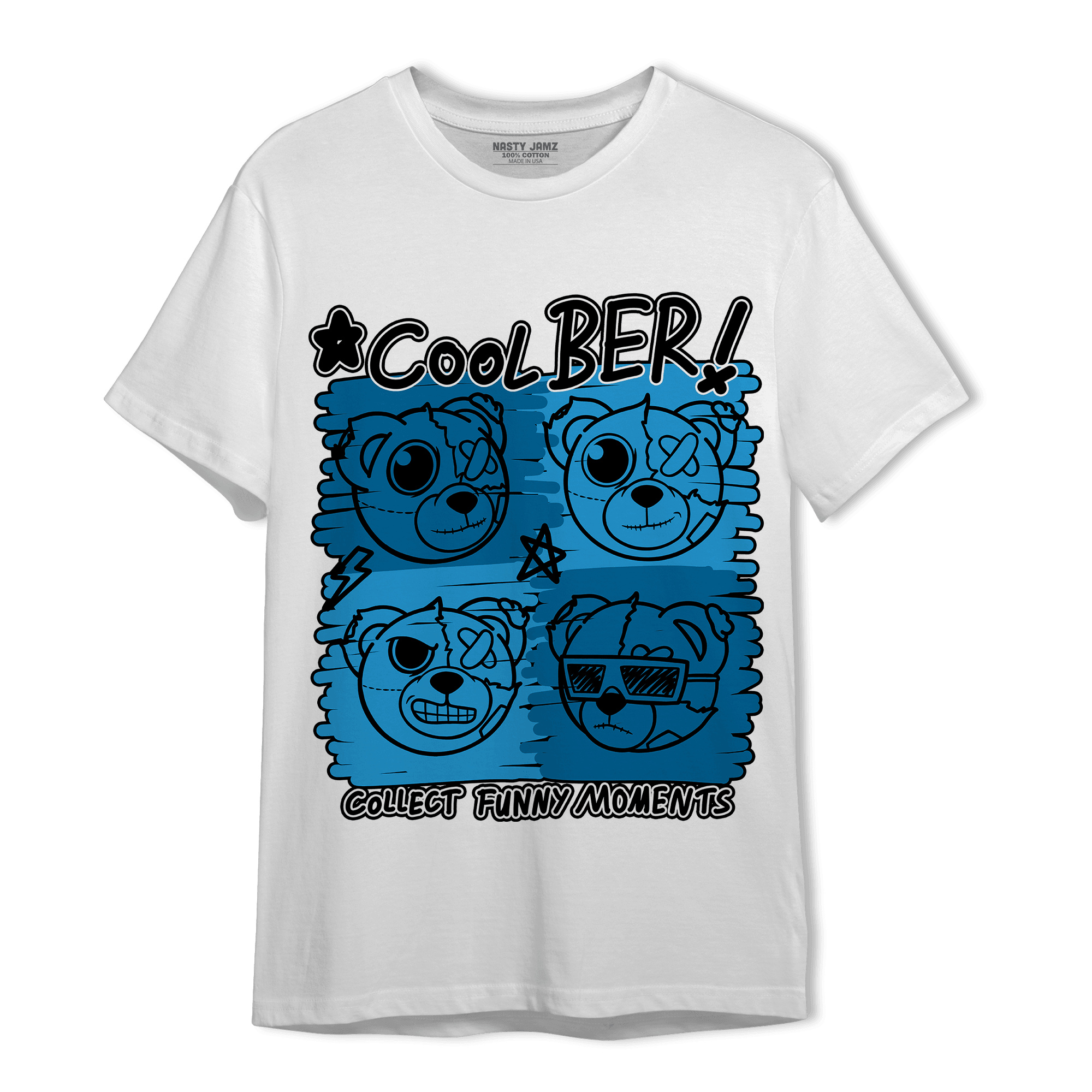 Powder Blue 9s T Shirt Match Cool BER - NastyJamz