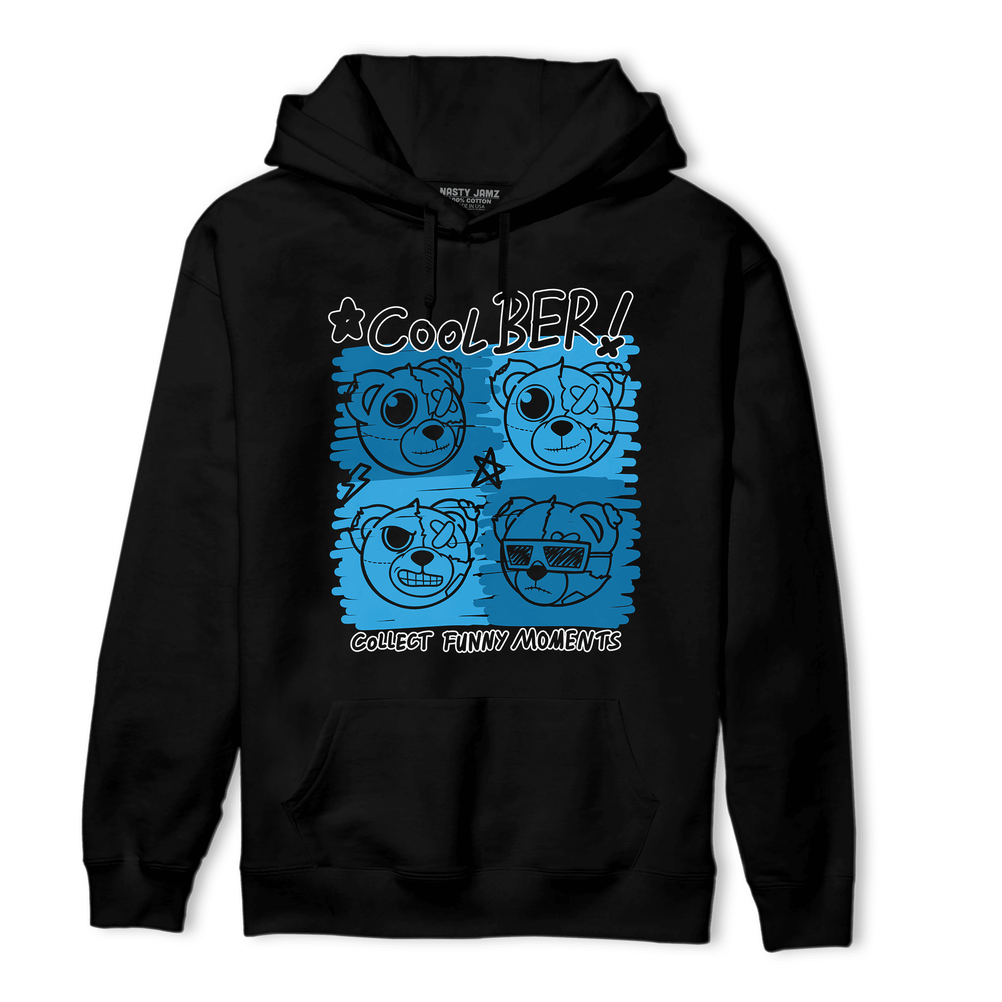Powder Blue 9s Hoodie Match Cool BER - NastyJamz