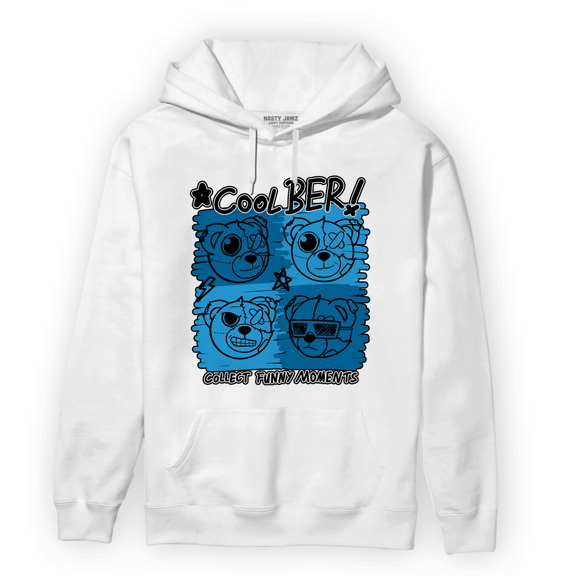 Powder Blue 9s Hoodie Match Cool BER - NastyJamz